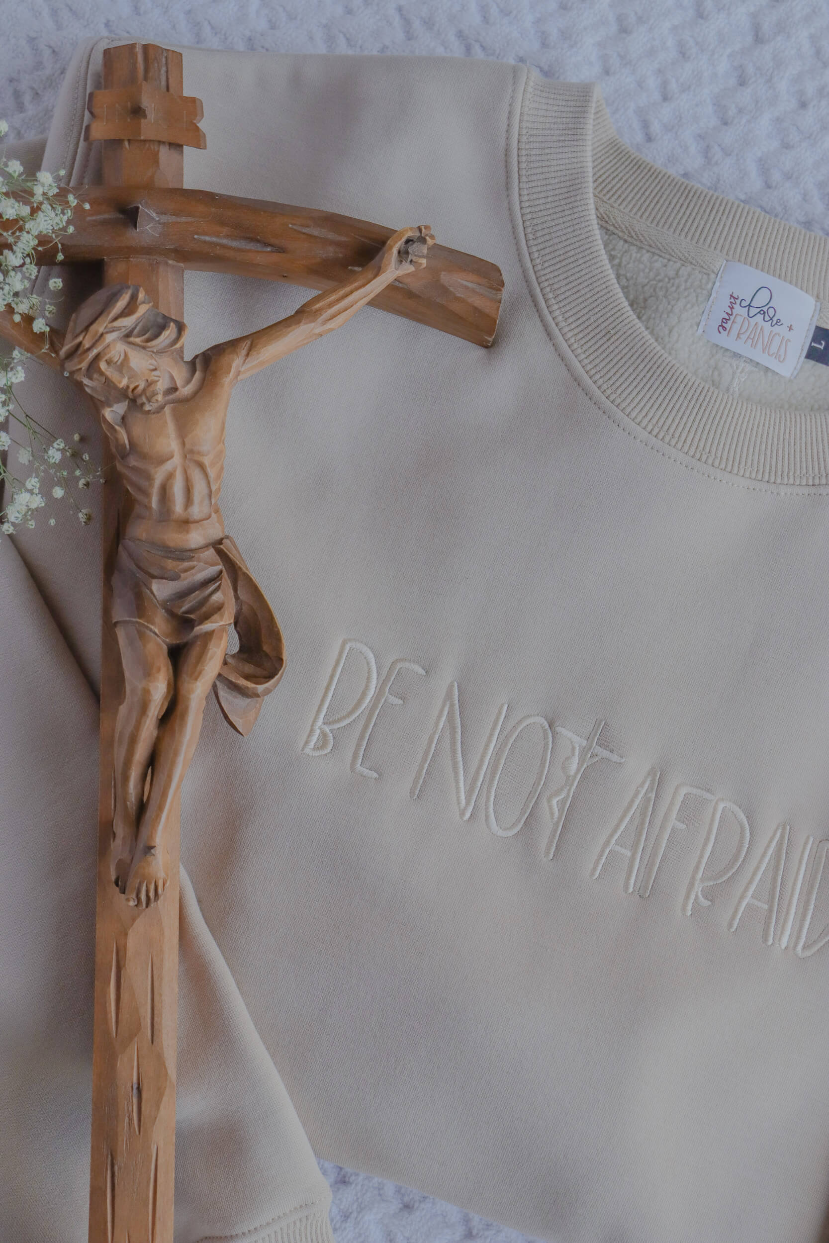 Be Not Afraid Catholic crewneck