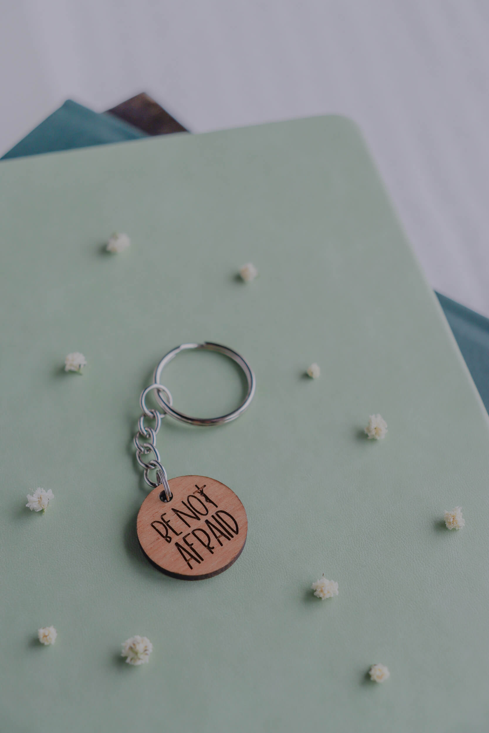 Be Not Afraid - Catholic Wood Keychain