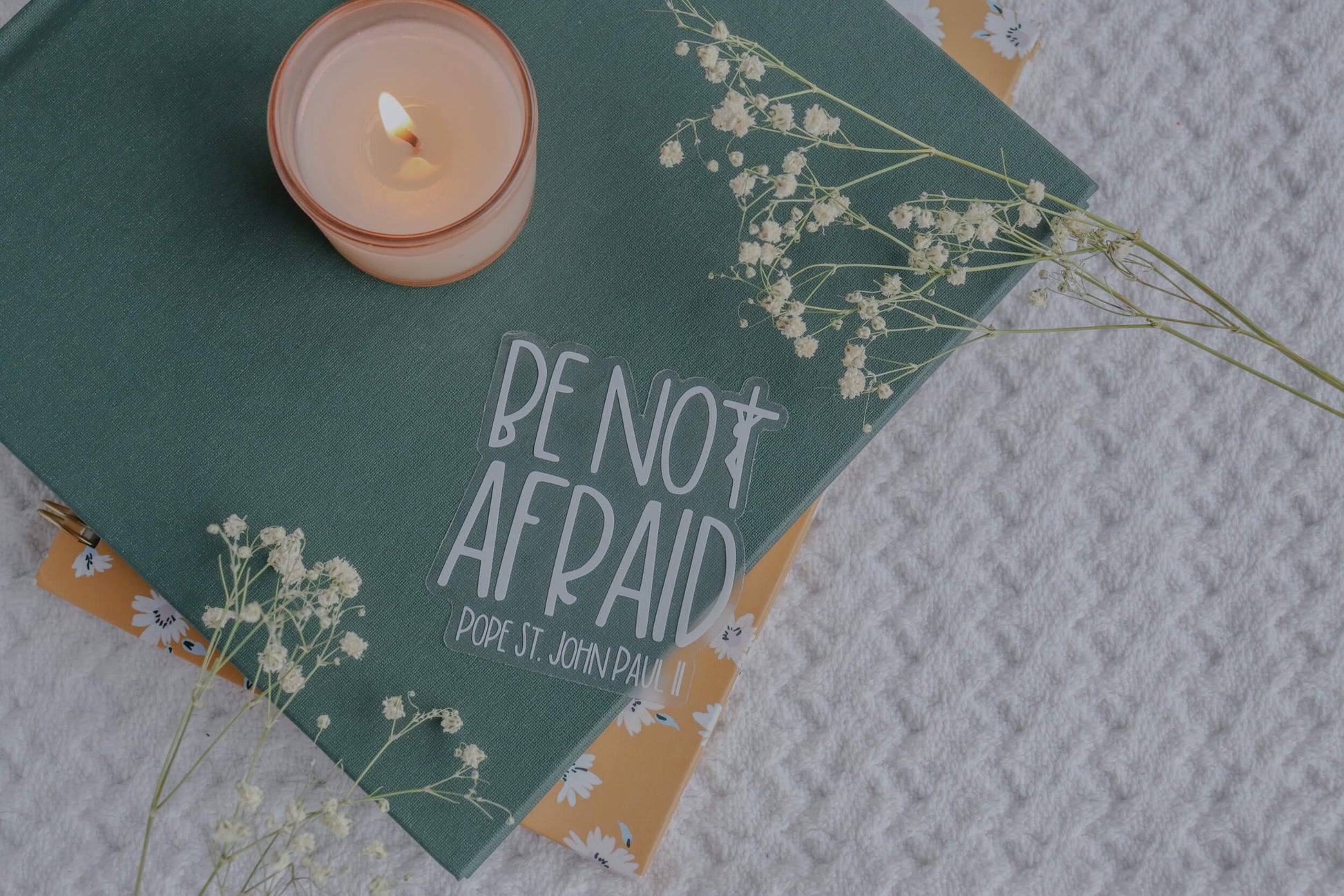 CLEAR Be Not Afraid - JPII Sticker