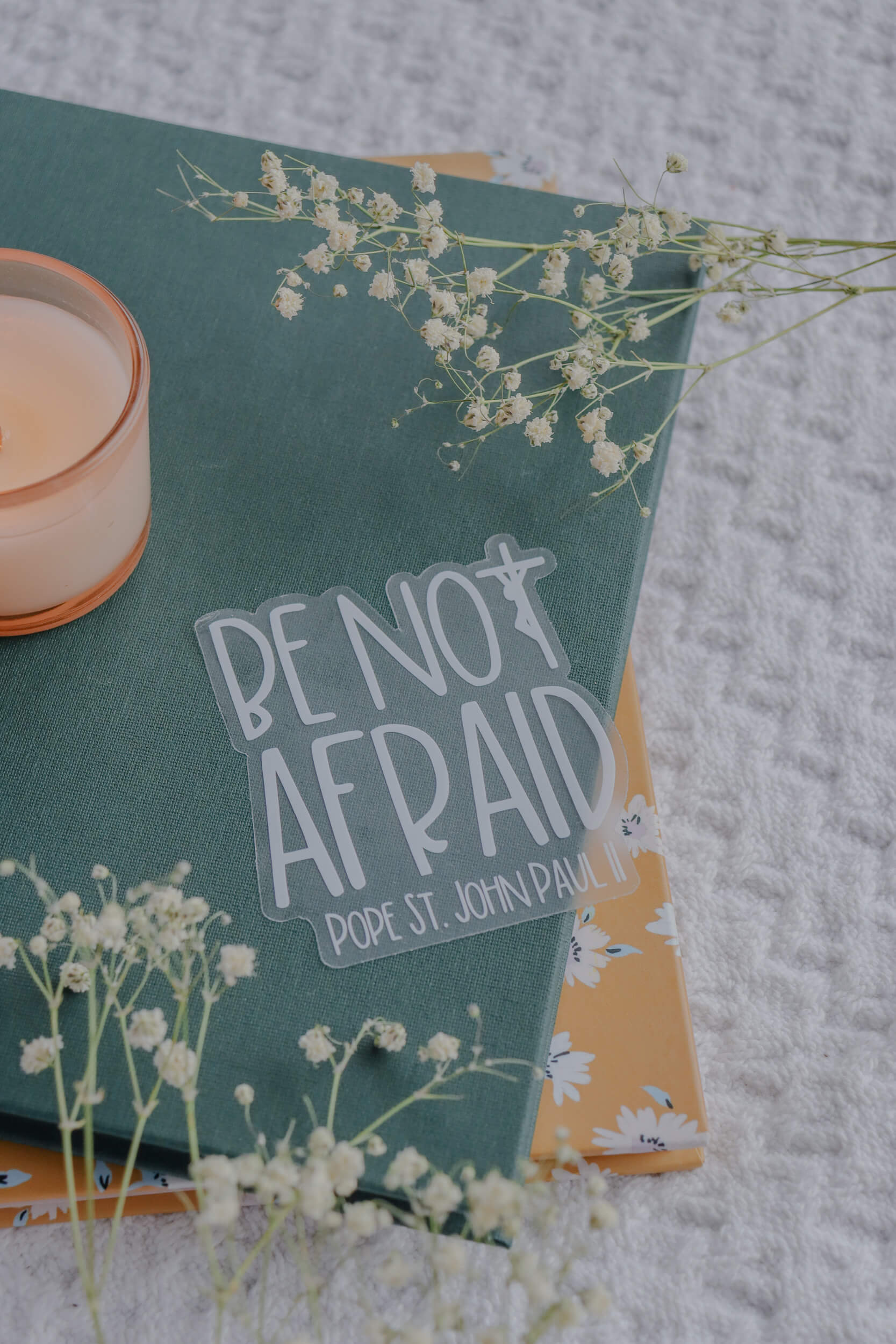 CLEAR Be Not Afraid - JPII Sticker