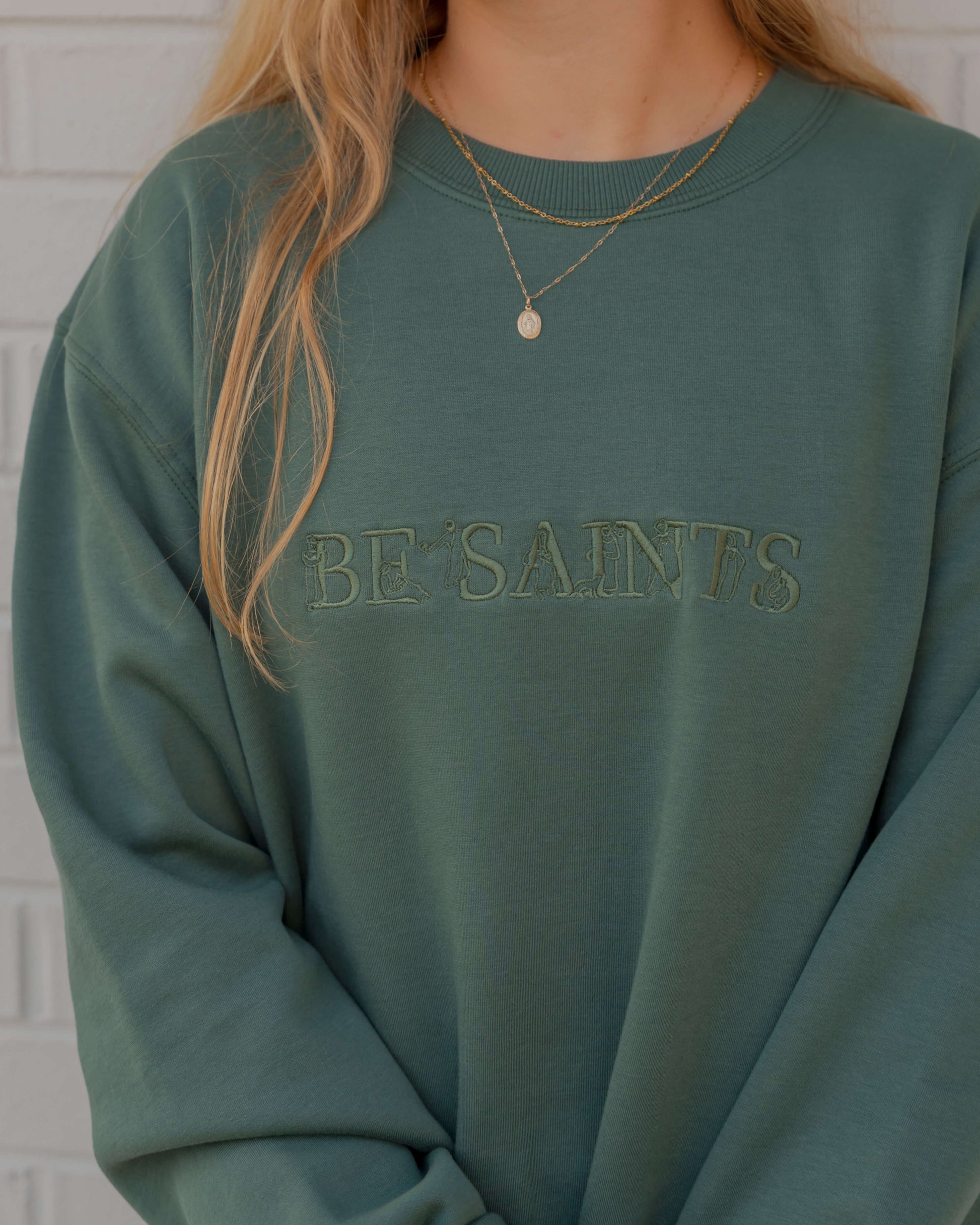 Be Saints Catholic crewneck