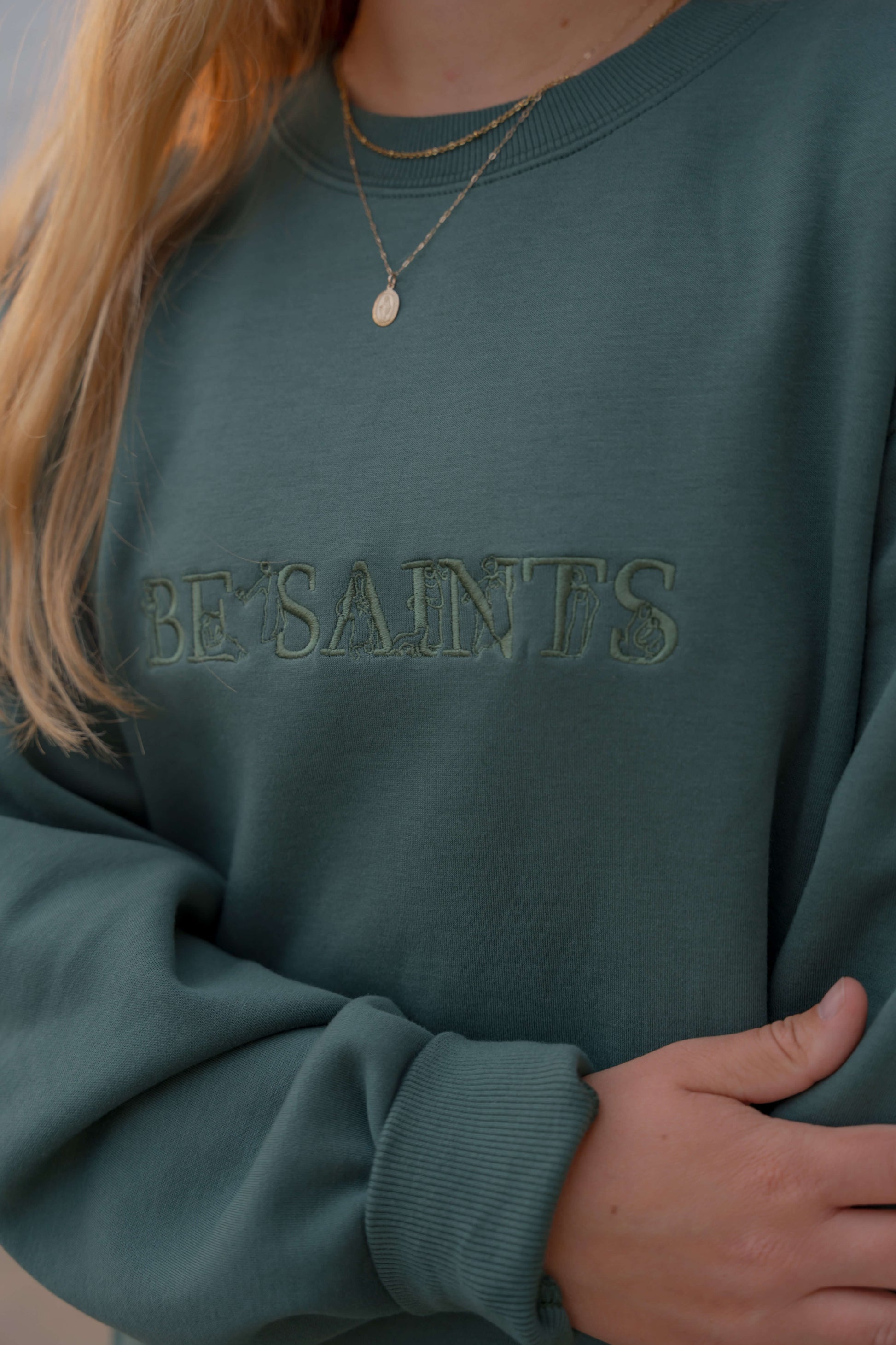 Be Saints Catholic crewneck