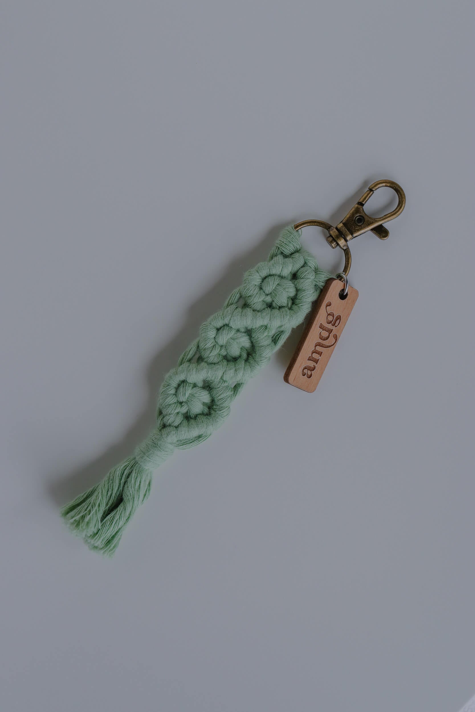 AMDG - Catholic Macrame Keychain