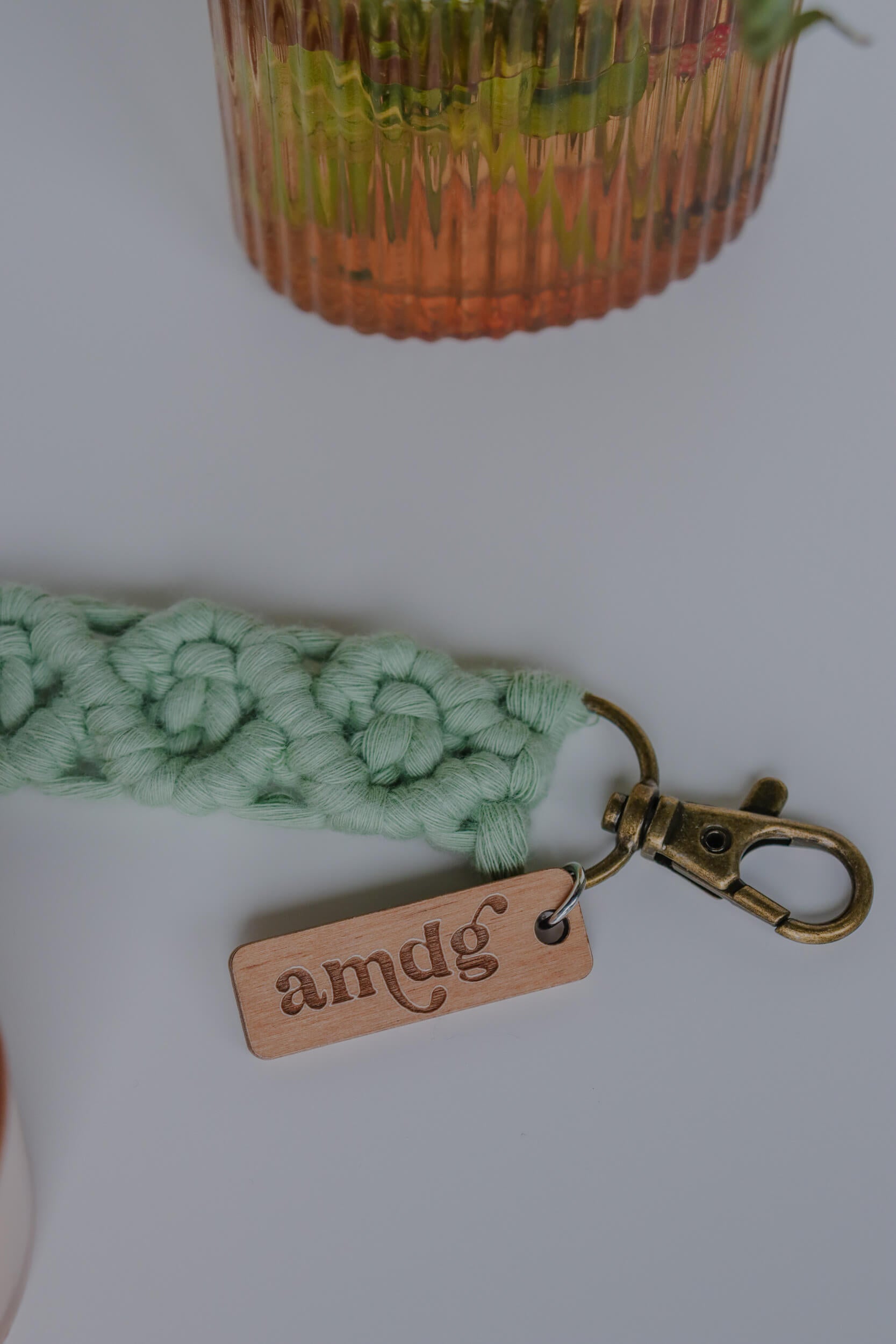 AMDG - Catholic Macrame Keychain