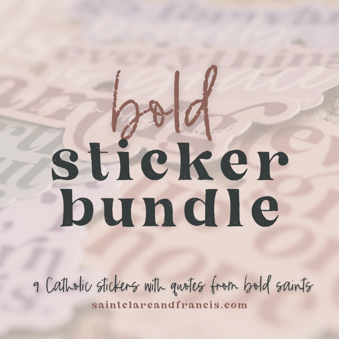 Bold Saints Catholic Sticker Bundle – Saint Clare and Francis