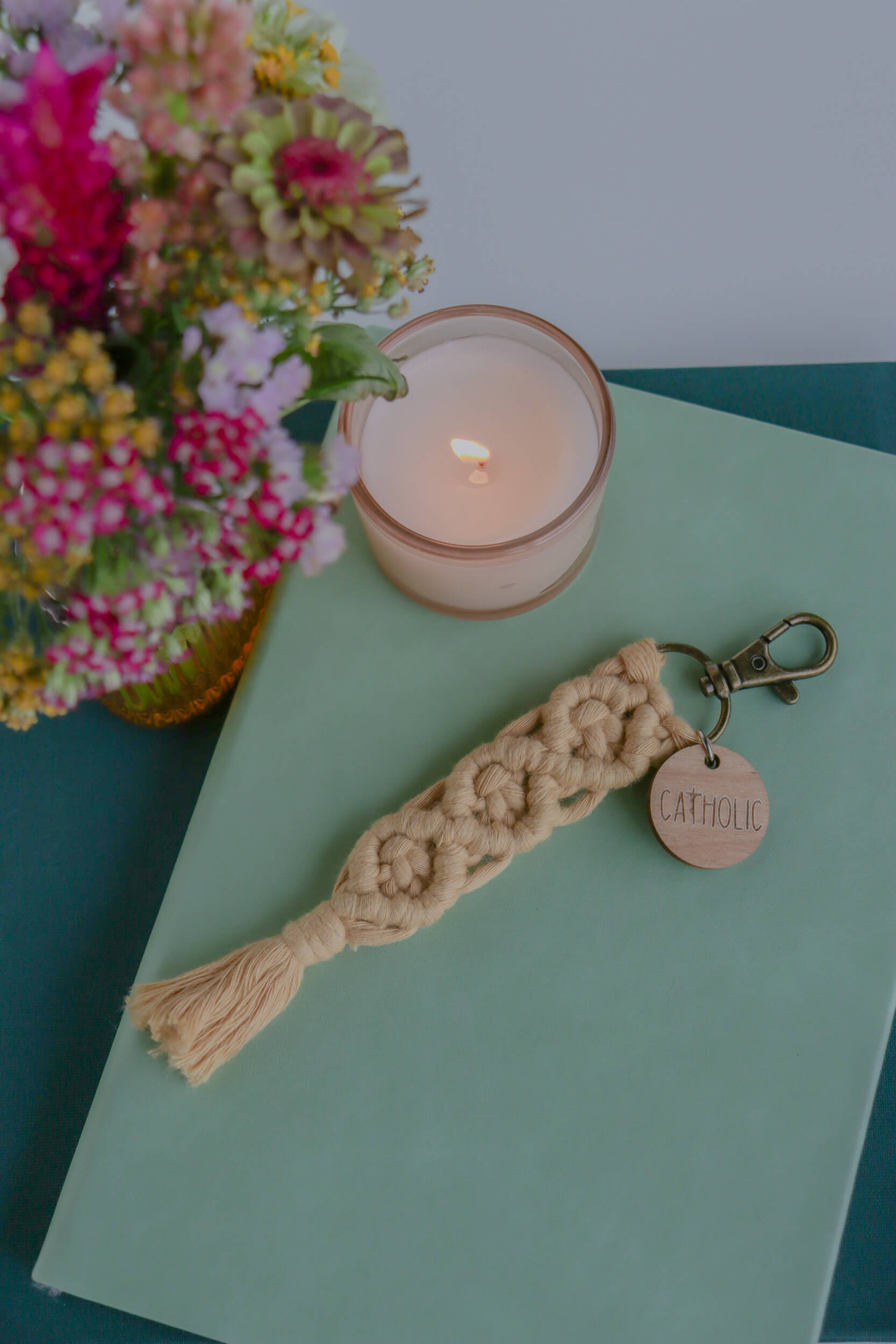 Catholic - Catholic Macrame Keychain