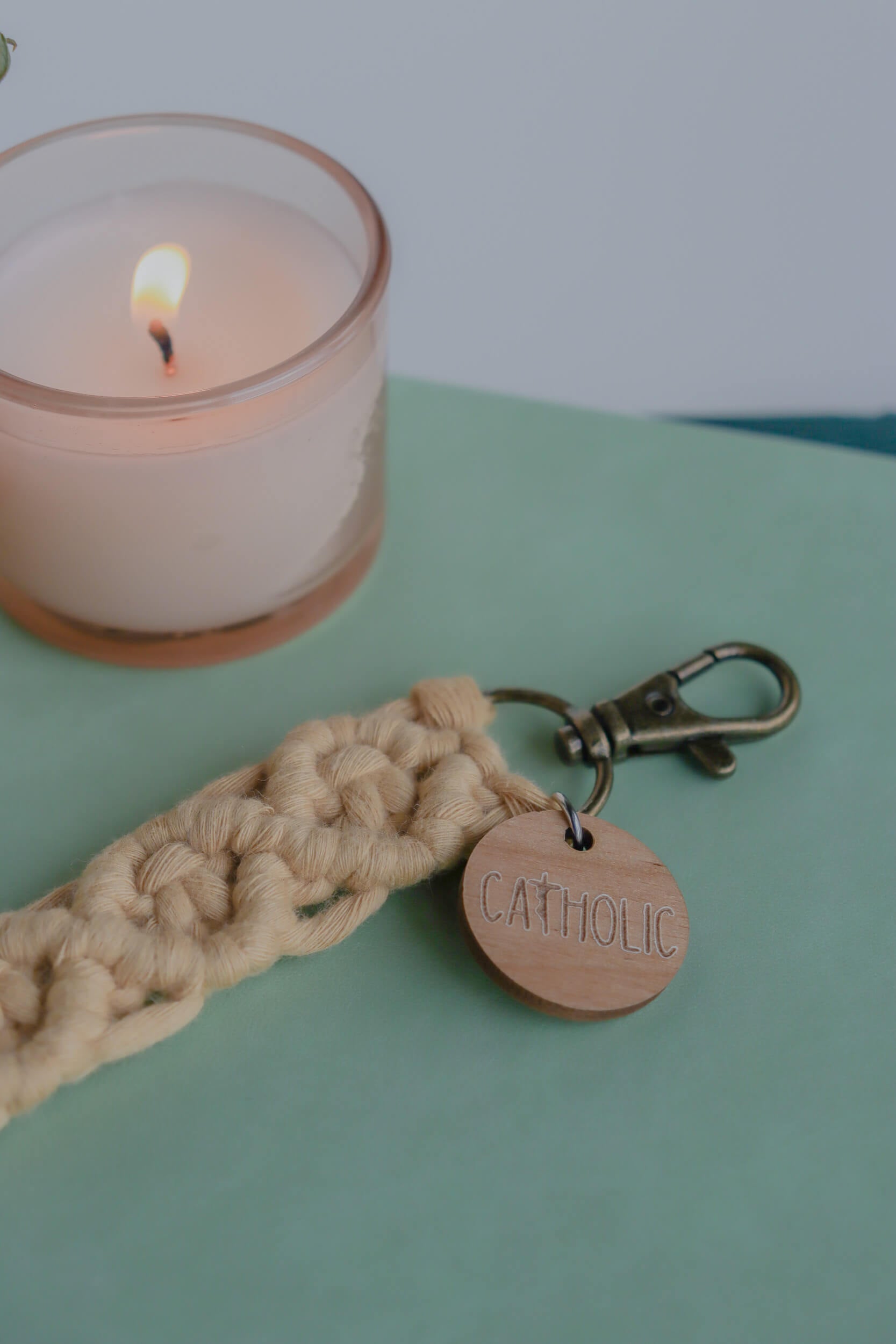 Catholic - Catholic Macrame Keychain