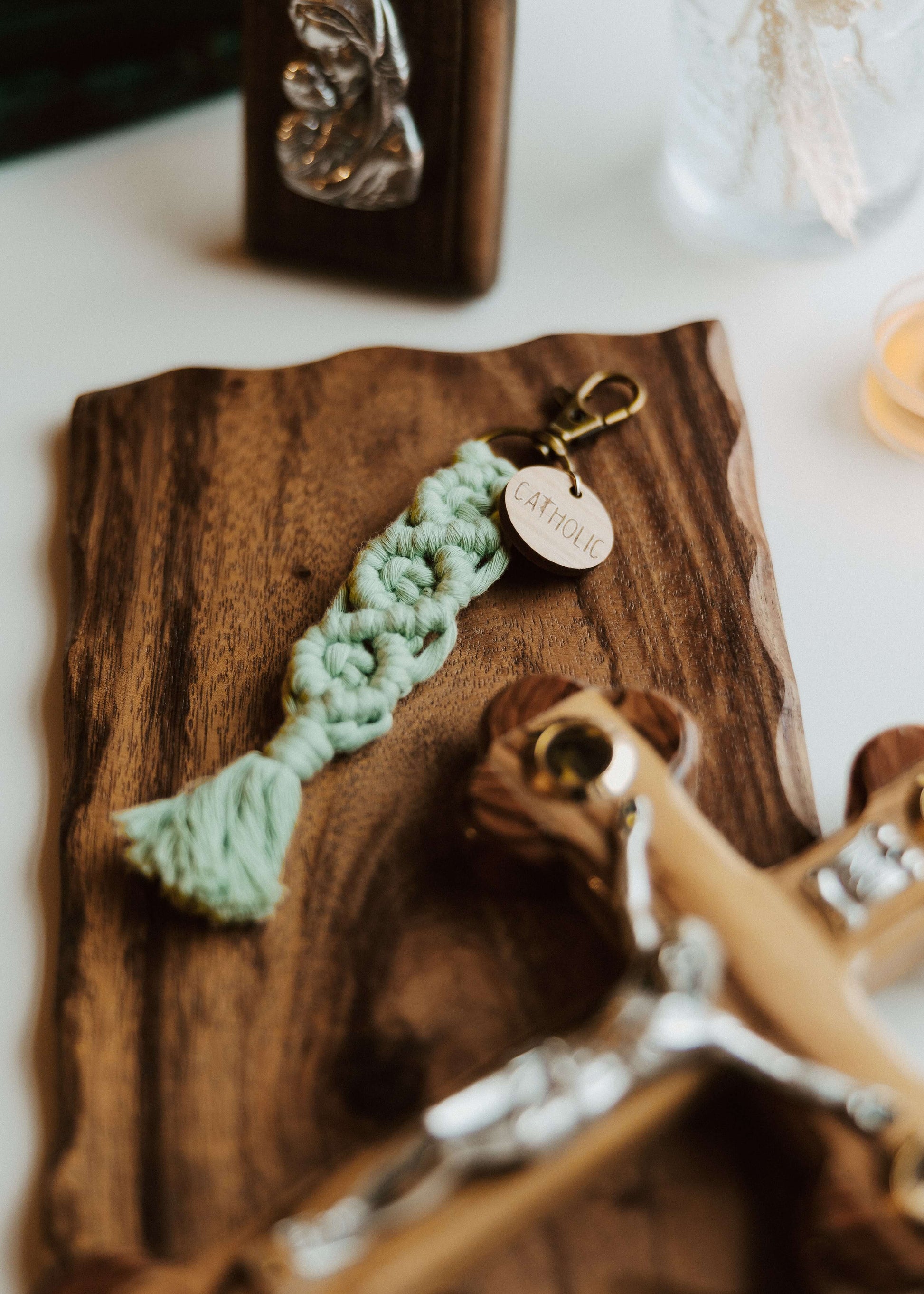 Catholic - Catholic Macrame Keychain