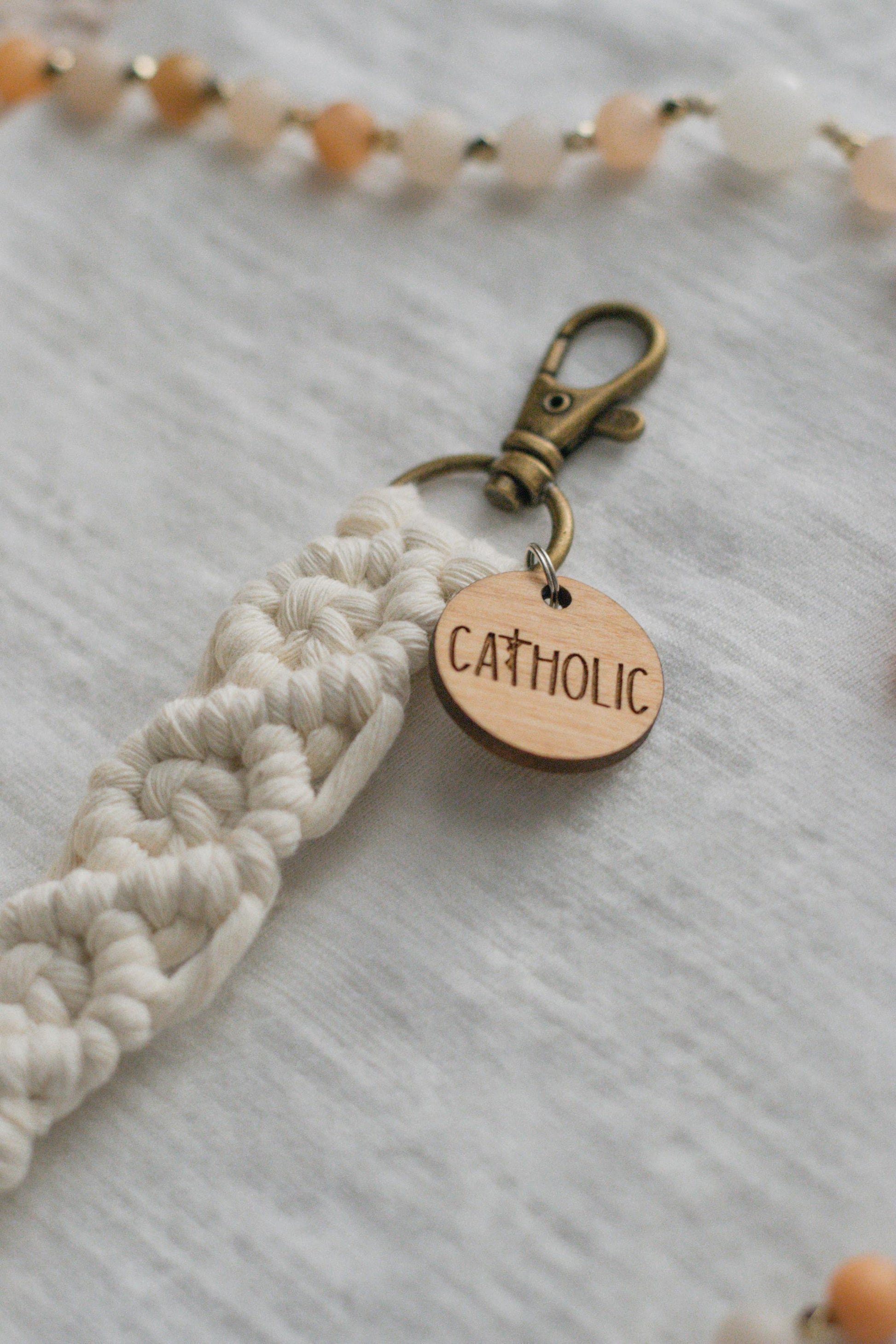 Catholic - Catholic Macrame Keychain