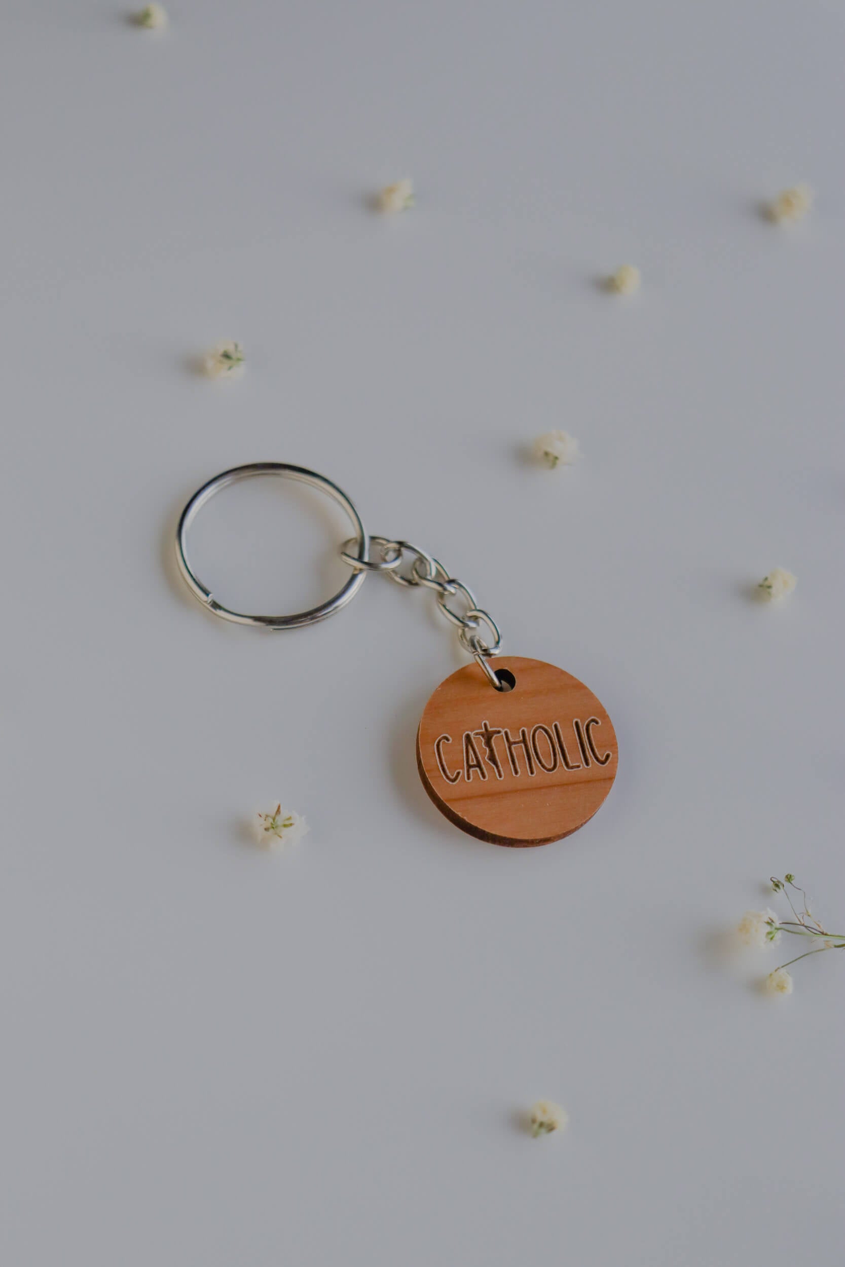 Catholic - Wood Keychain