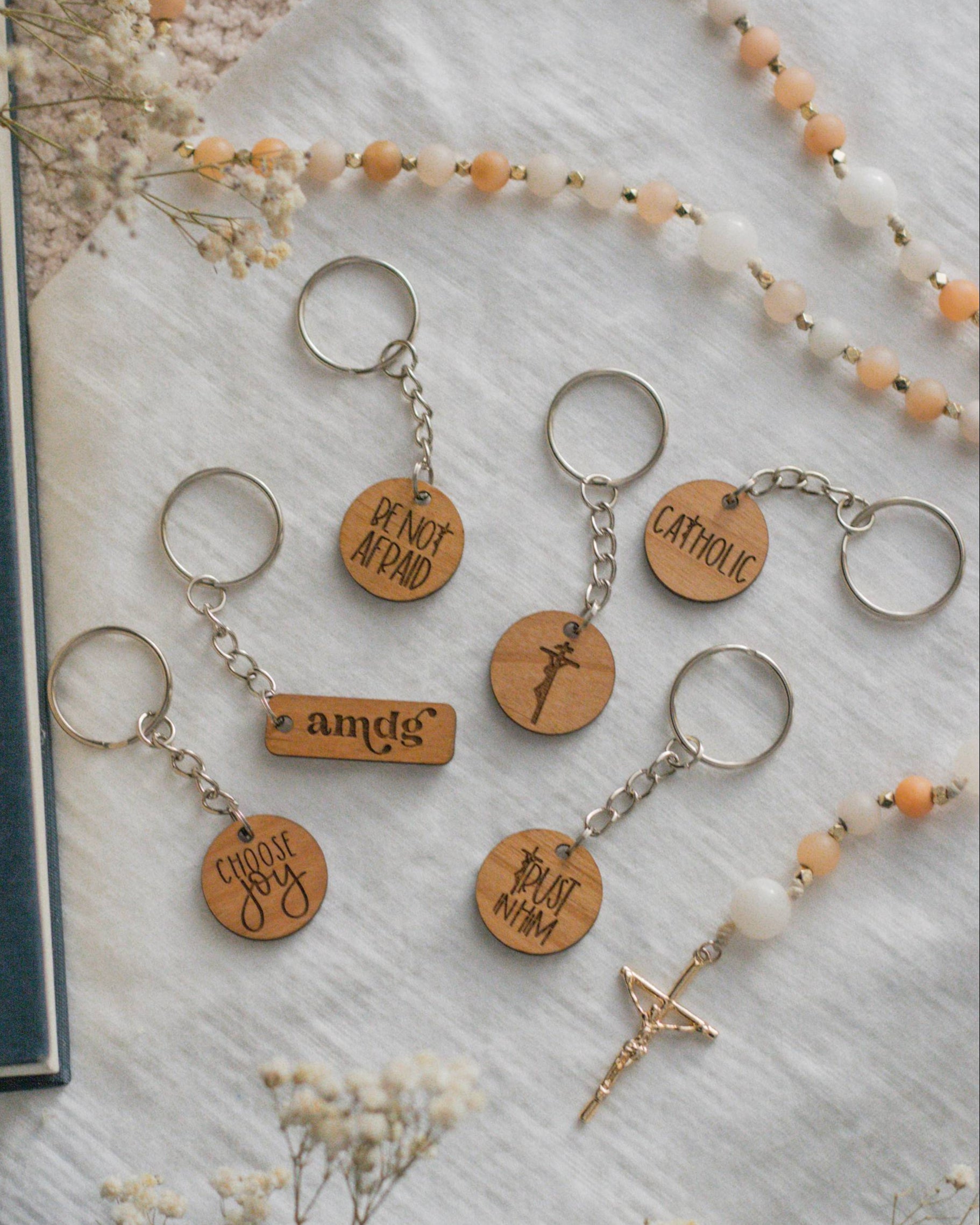 5 Pack Catholic Keychain Bundle - CUSTOMIZABLE