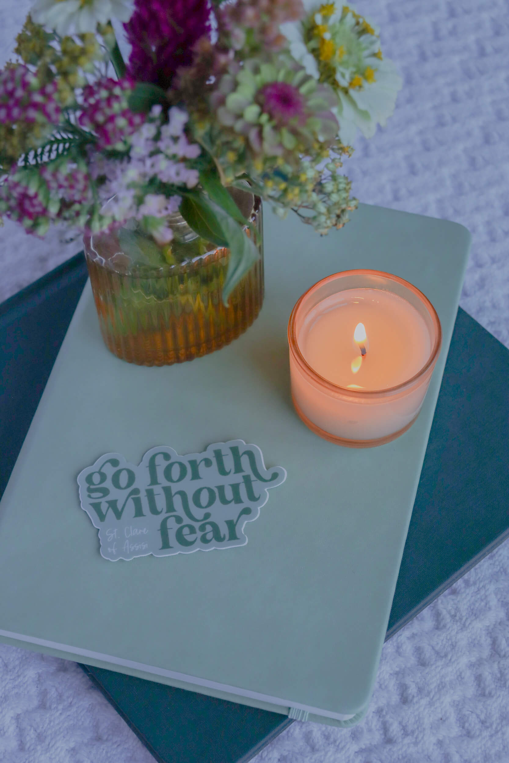 Go Forth Without Fear St. Clare Sticker