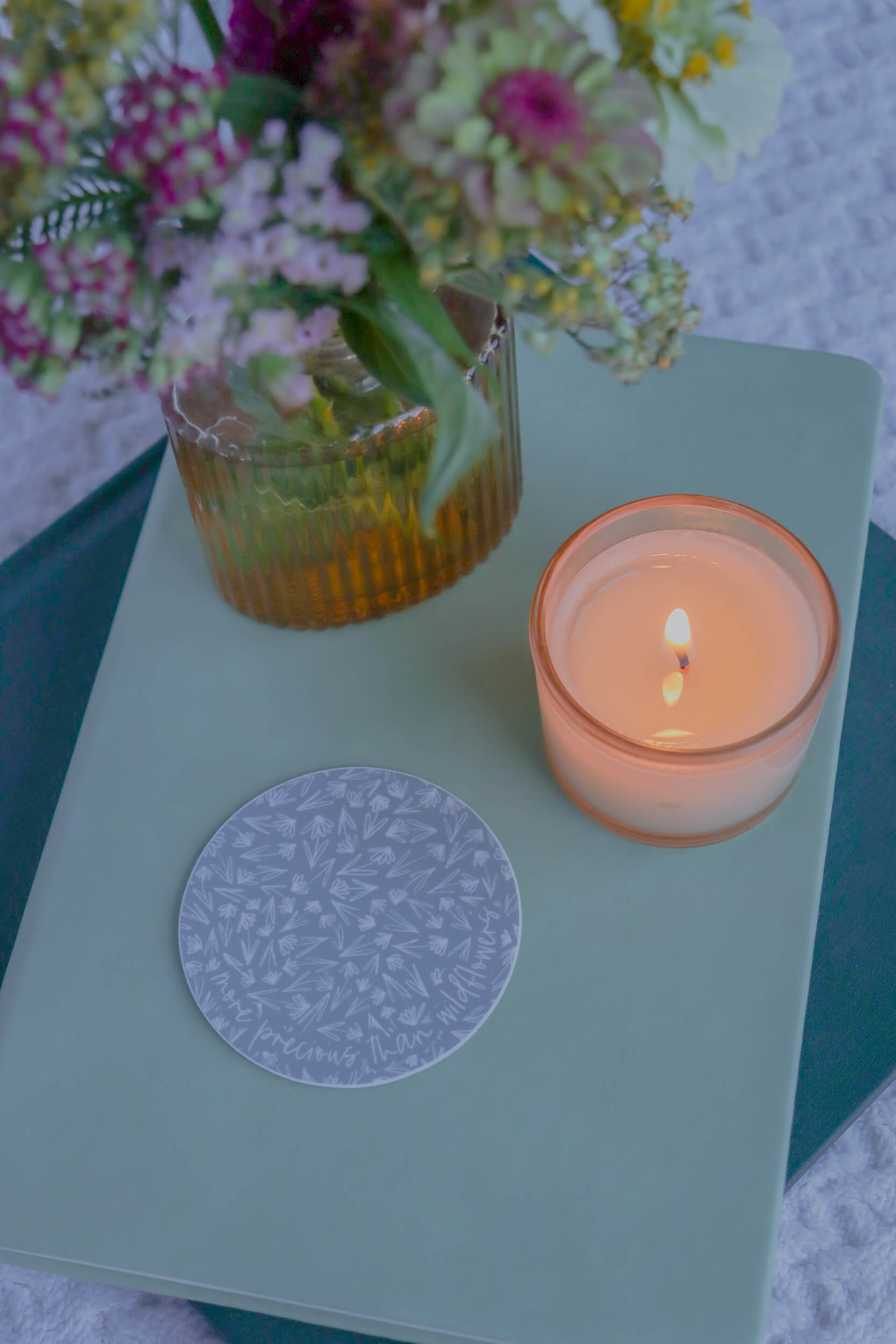 More Precious Than Wildflowers - Catholic Floral Sticker