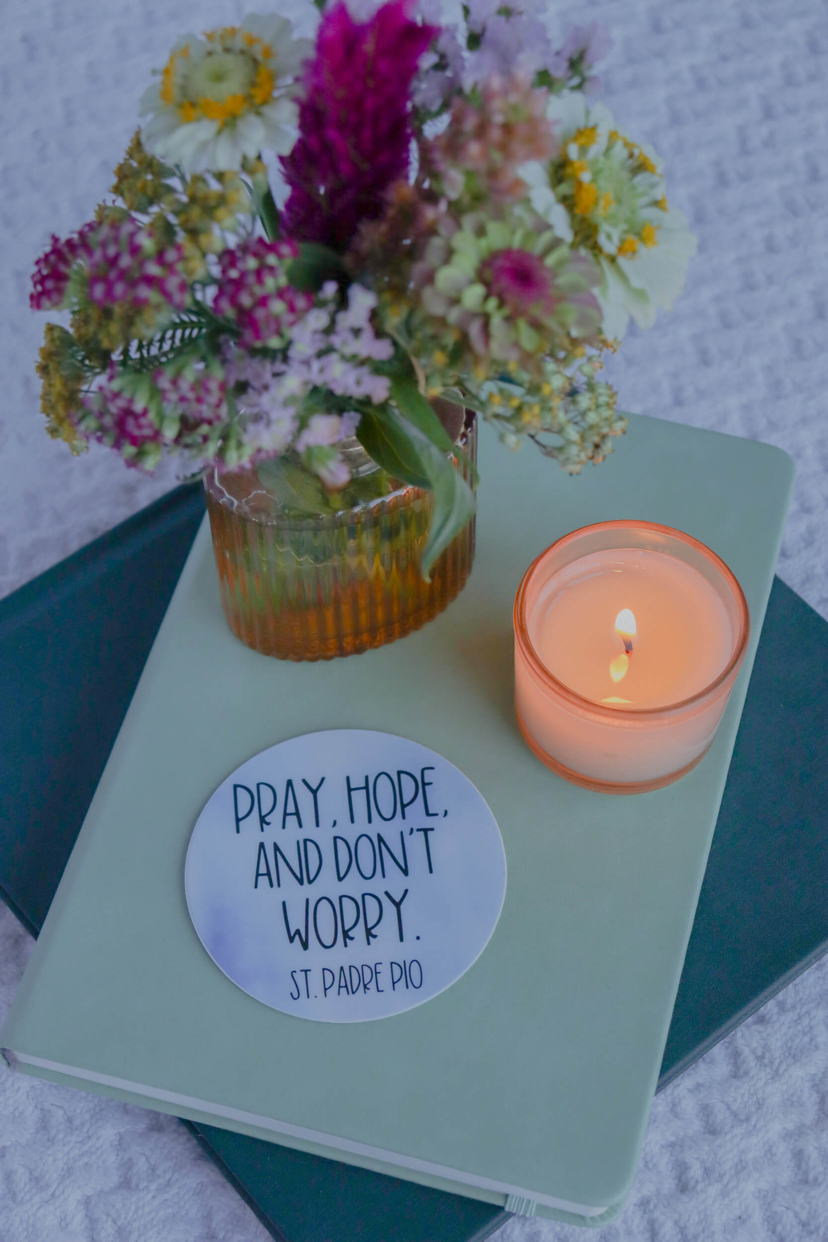 Pray Hope Don't Worry - Padre Pio Sticker