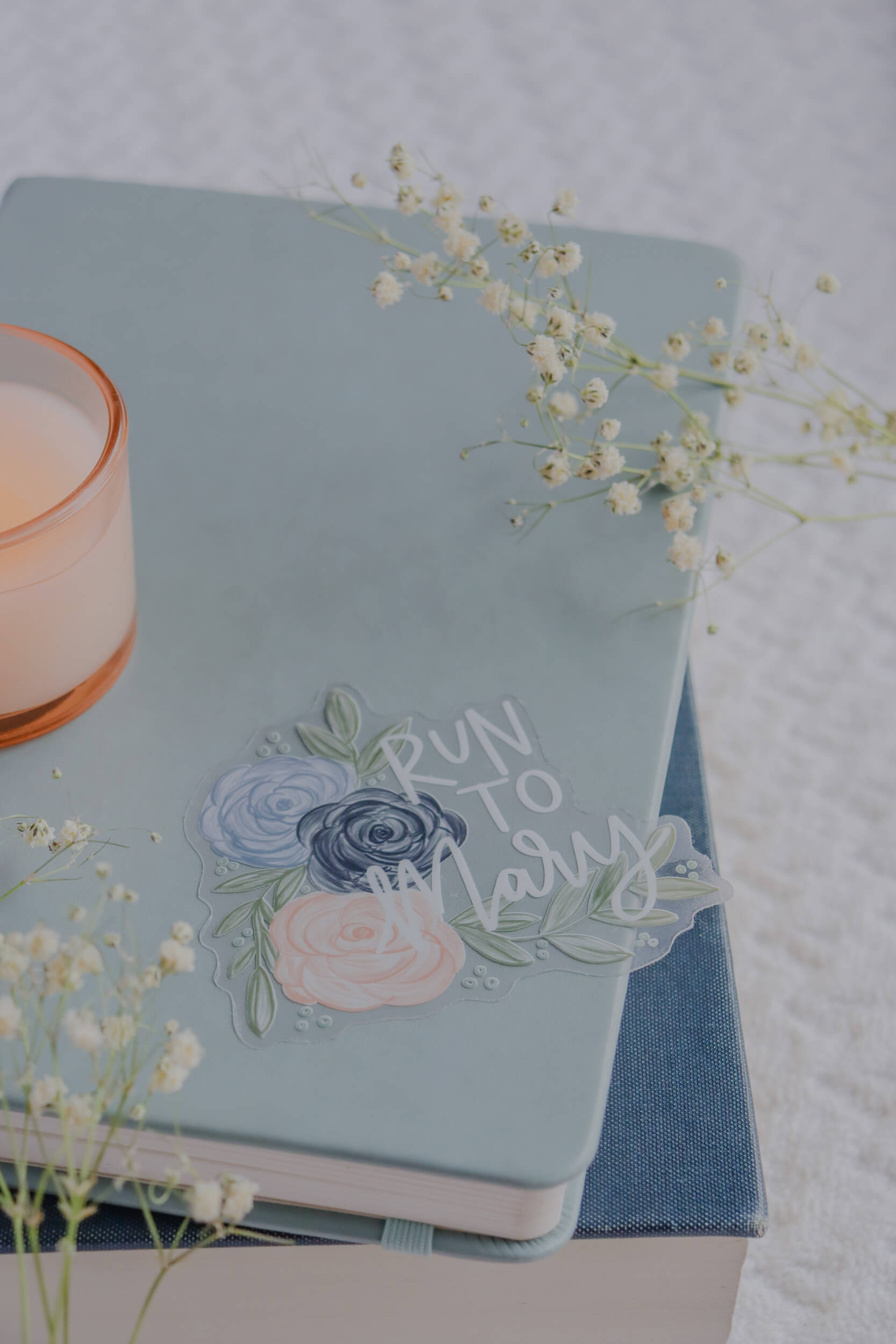 Run to Mary - Catholic Floral Sticker