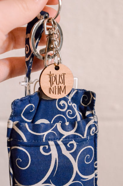 Trust in Him - Catholic Wood Keychain