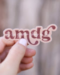 AMDG - Glory of God Catholic Sticker