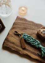AMDG - Catholic Macrame Keychain