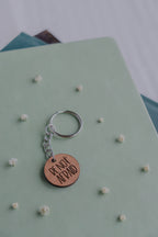 Be Not Afraid - Catholic Wood Keychain