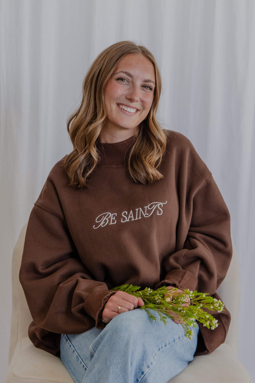 Be Saints mock neck - BROWN
