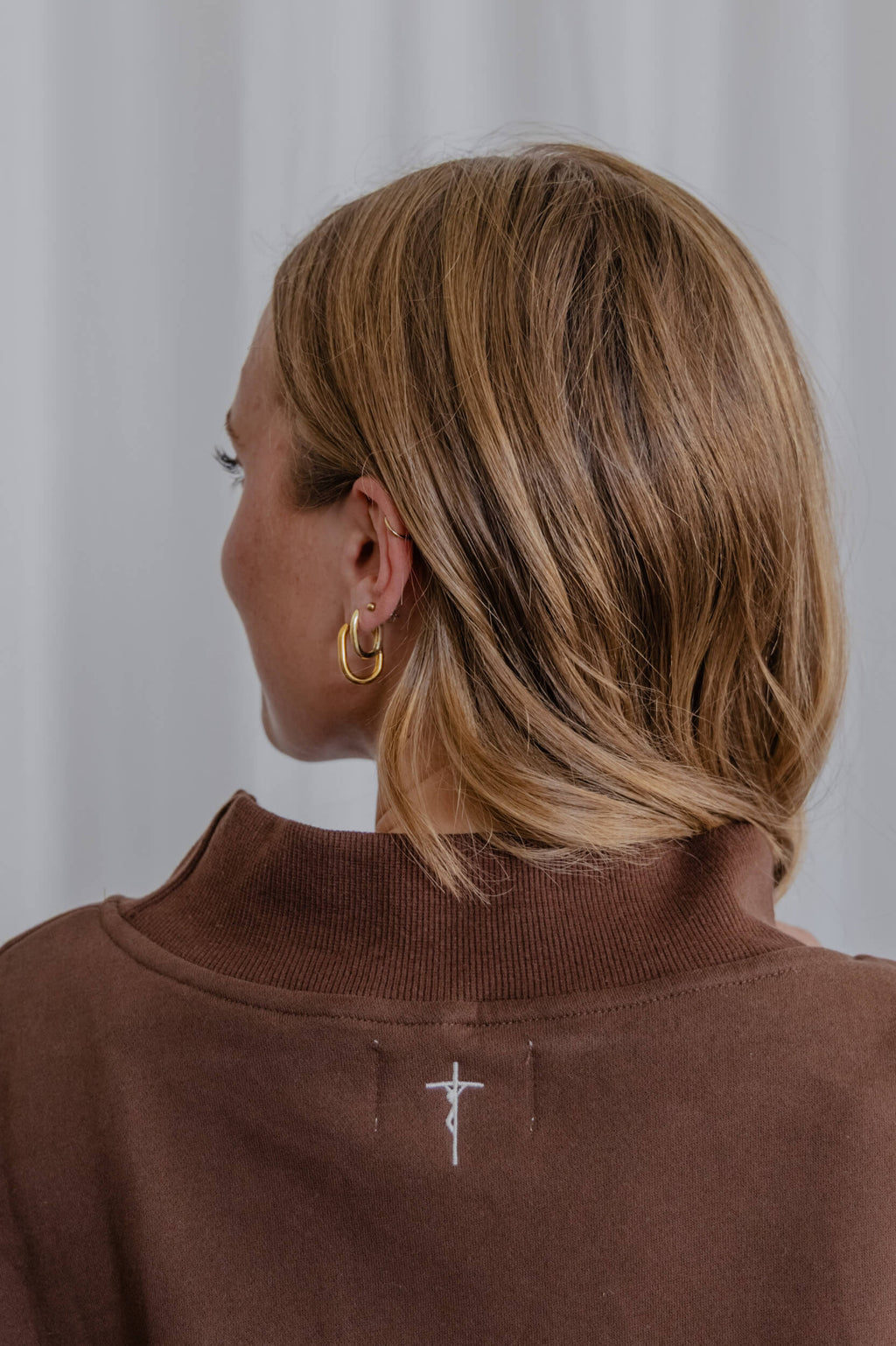 Be Saints mock neck - BROWN