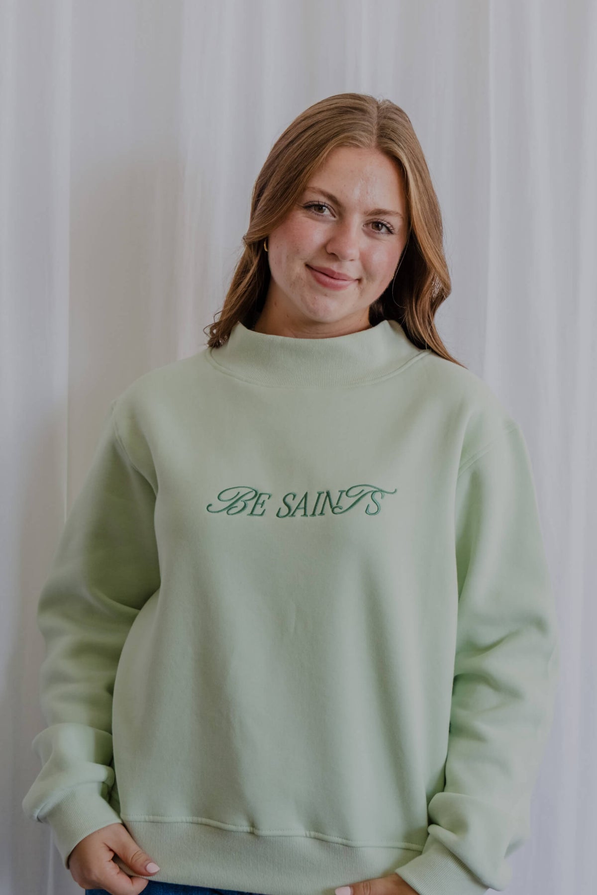 Be Saints mock neck - GREEN