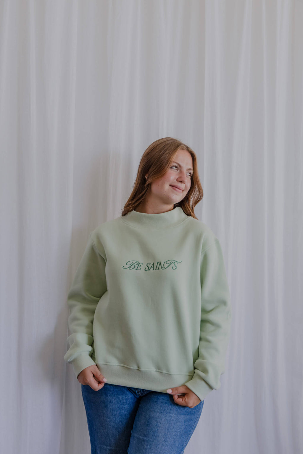 Be Saints mock neck - GREEN