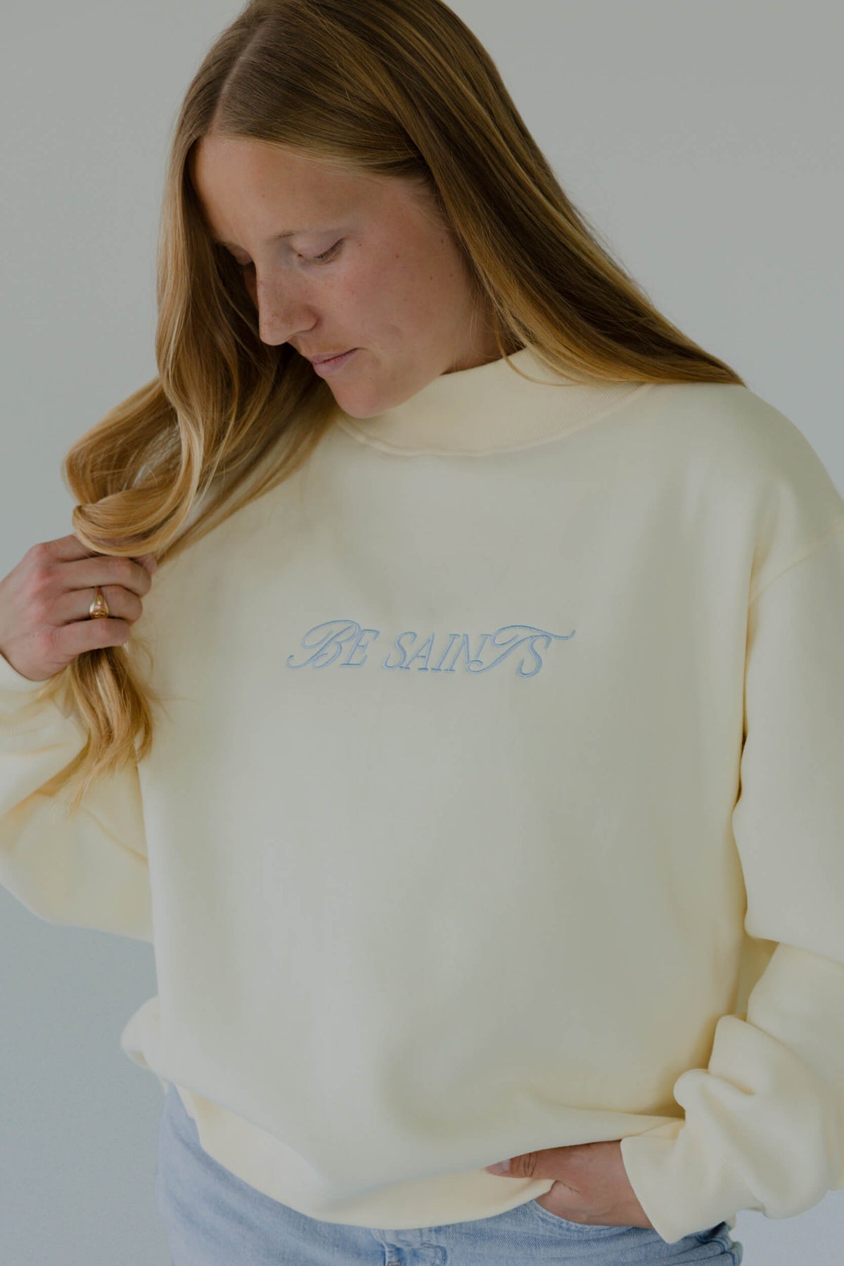 Be Saints mock neck - YELLOW