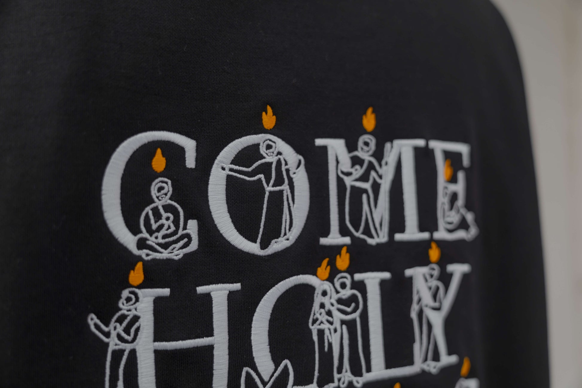 Come Holy Spirit Catholic crewneck - BLACK