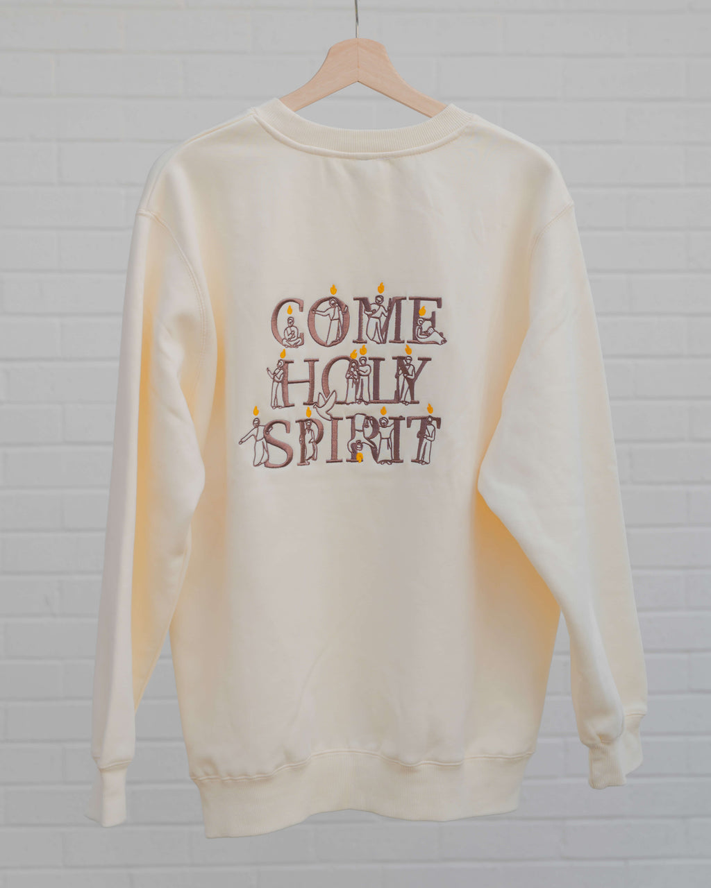 Come Holy Spirit Catholic crewneck - CREAM - PREORDER