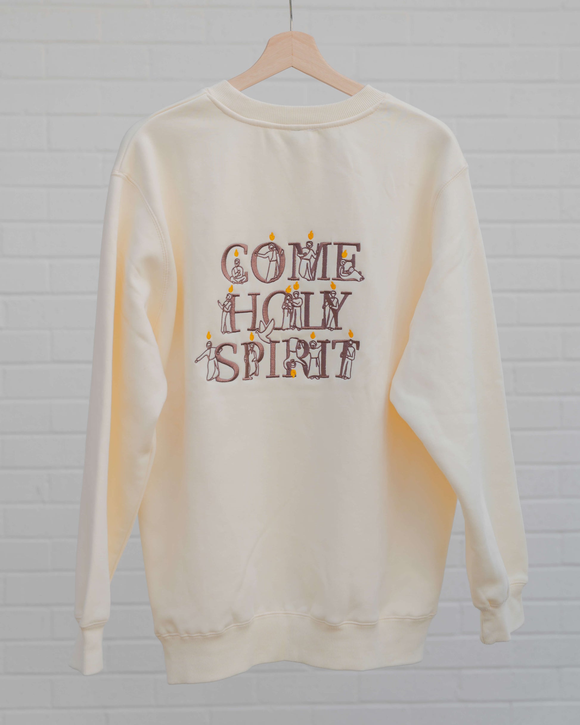 Come Holy Spirit Catholic crewneck - CREAM - PREORDER
