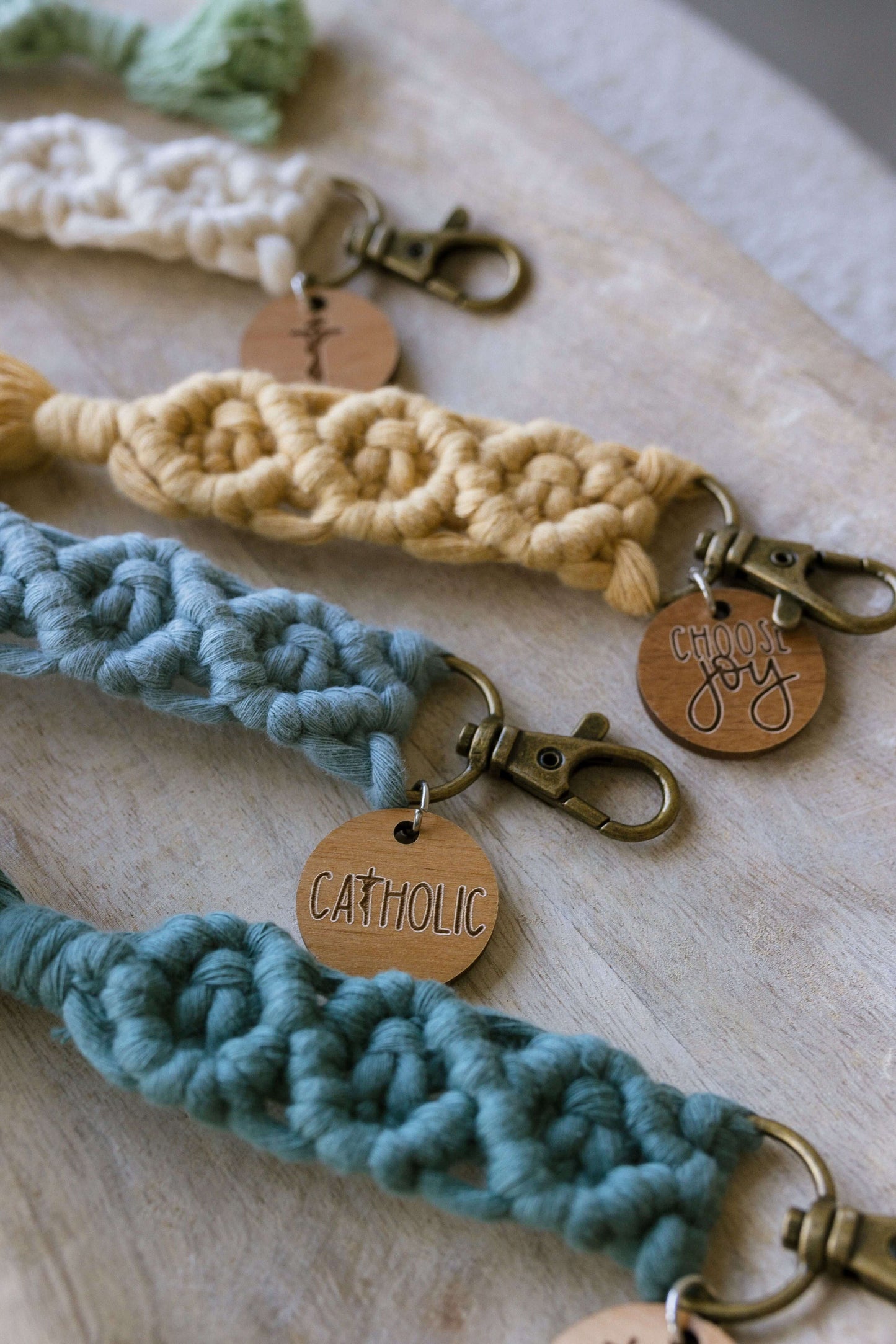 Catholic Macrame Keychain - BUILD YOUR OWN