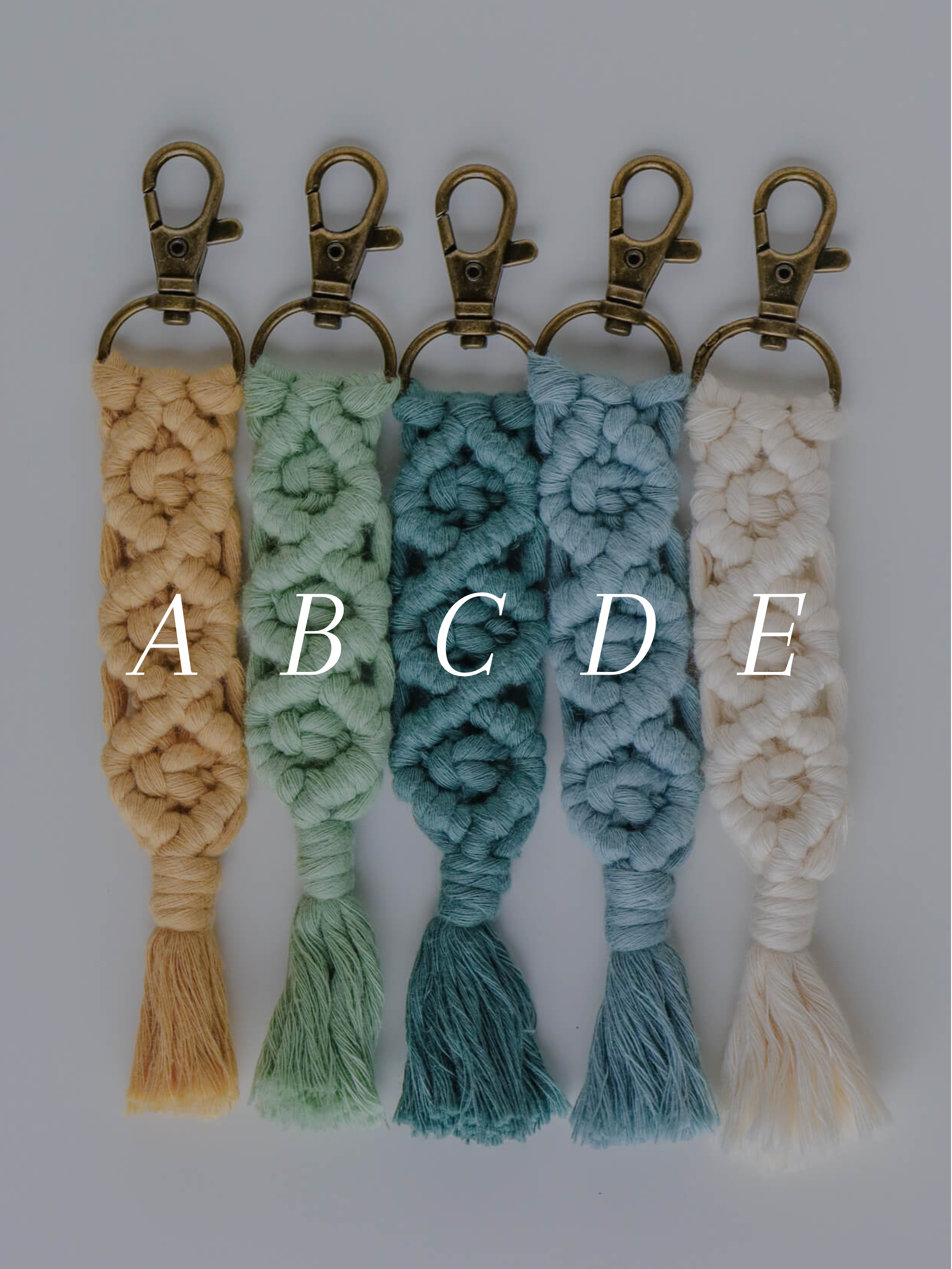 Trust in Him - Catholic Macrame Keychain