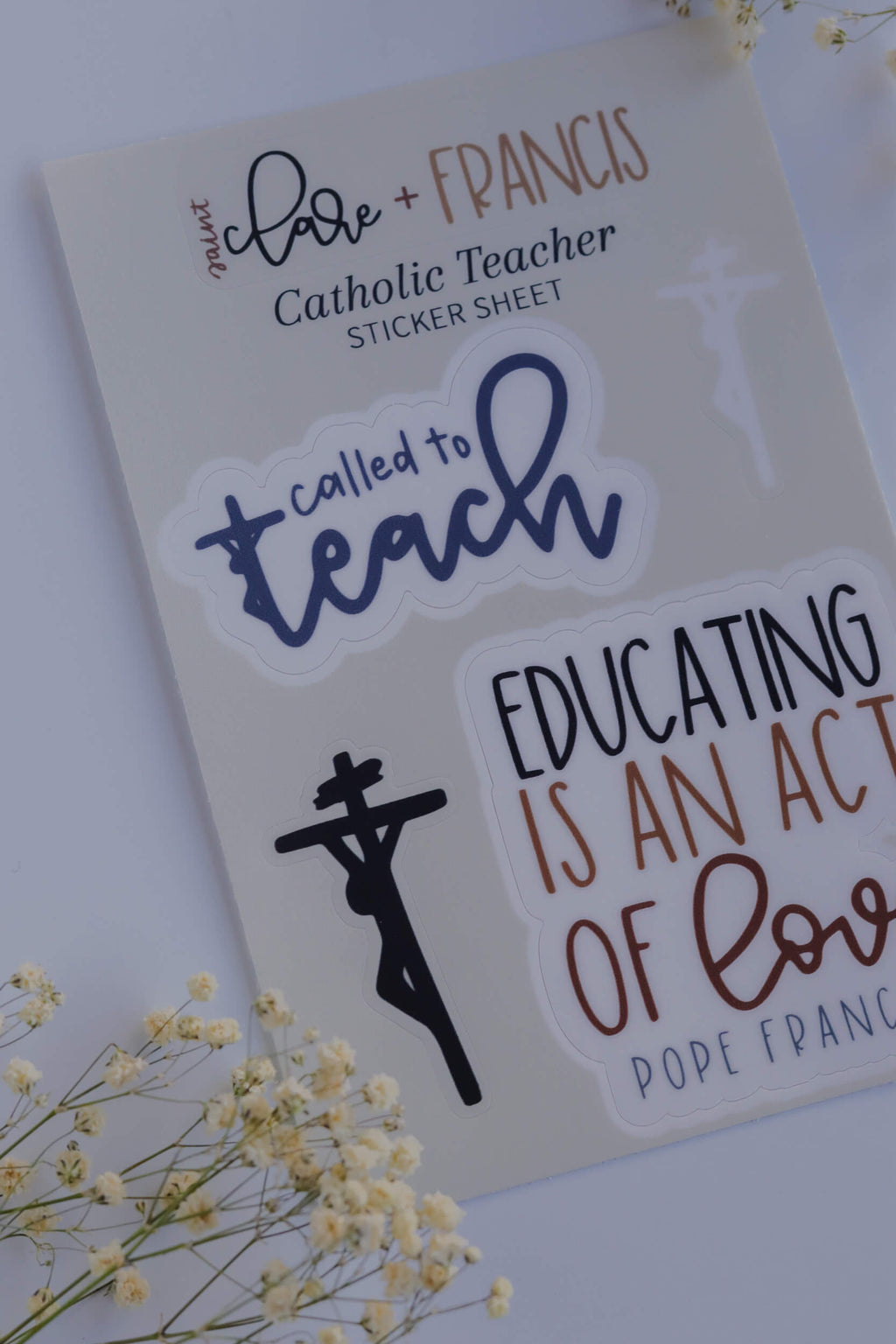 Catholic Teacher Sticker Sheet