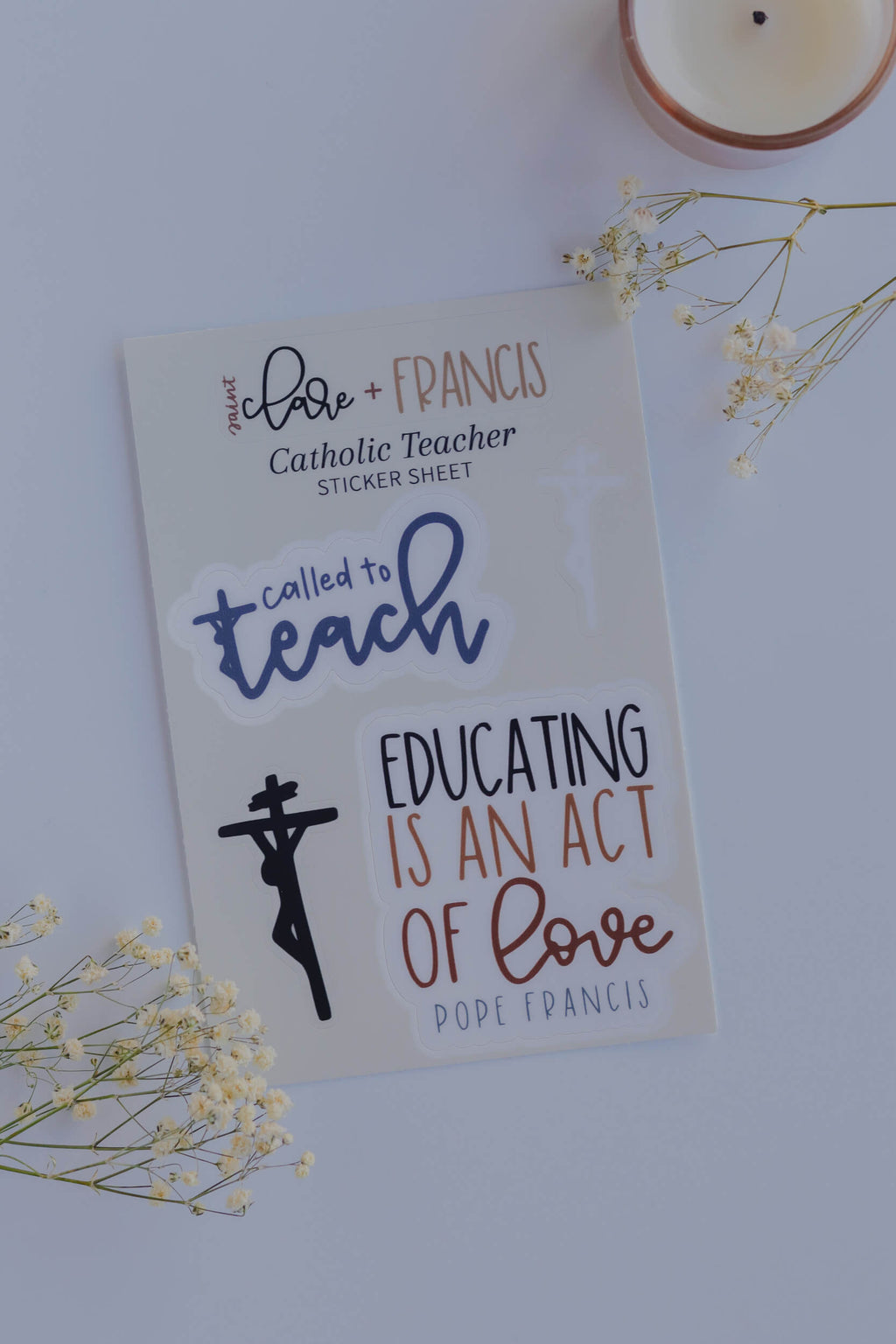 Catholic Teacher Sticker Sheet