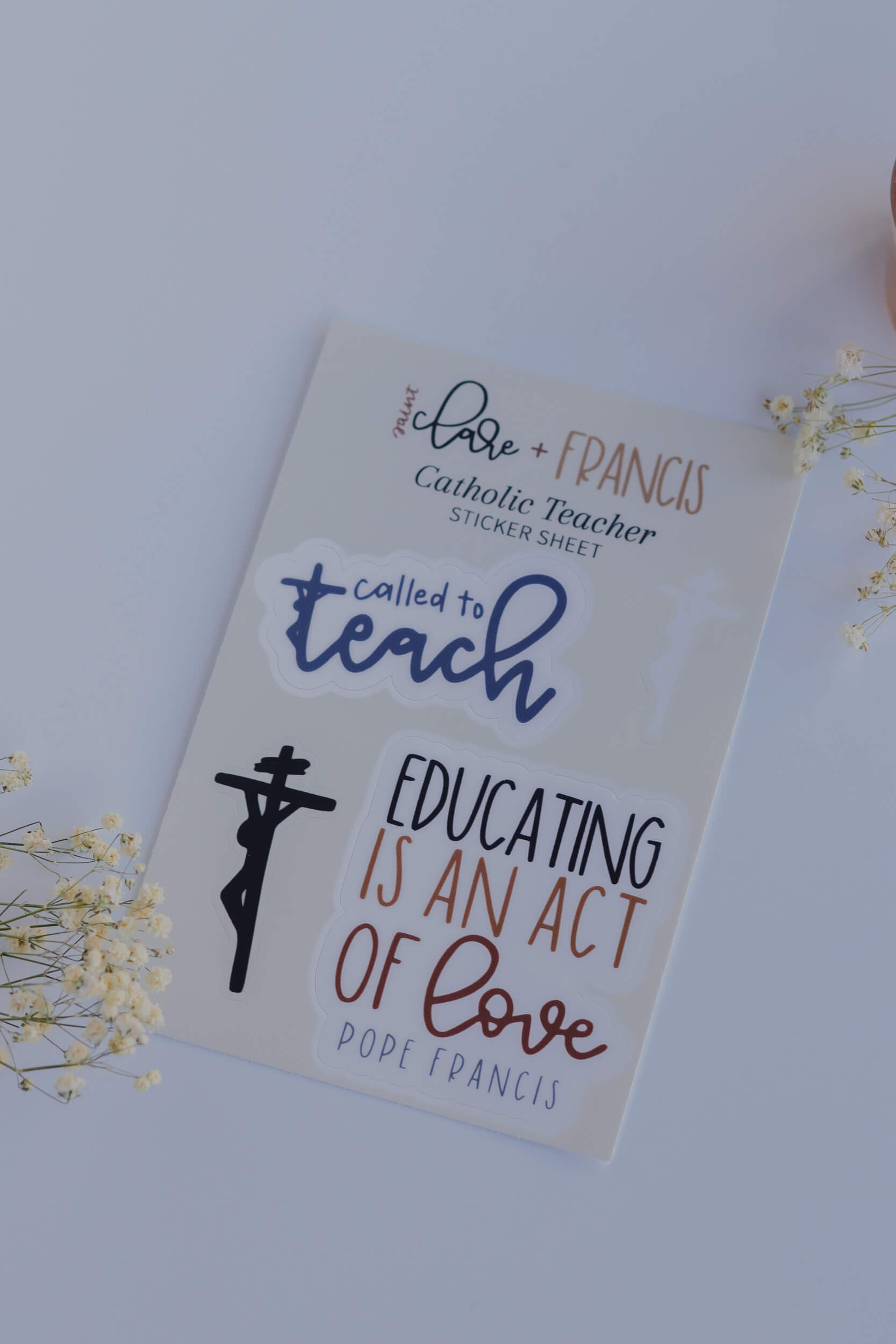 Catholic Teacher Sticker Sheet