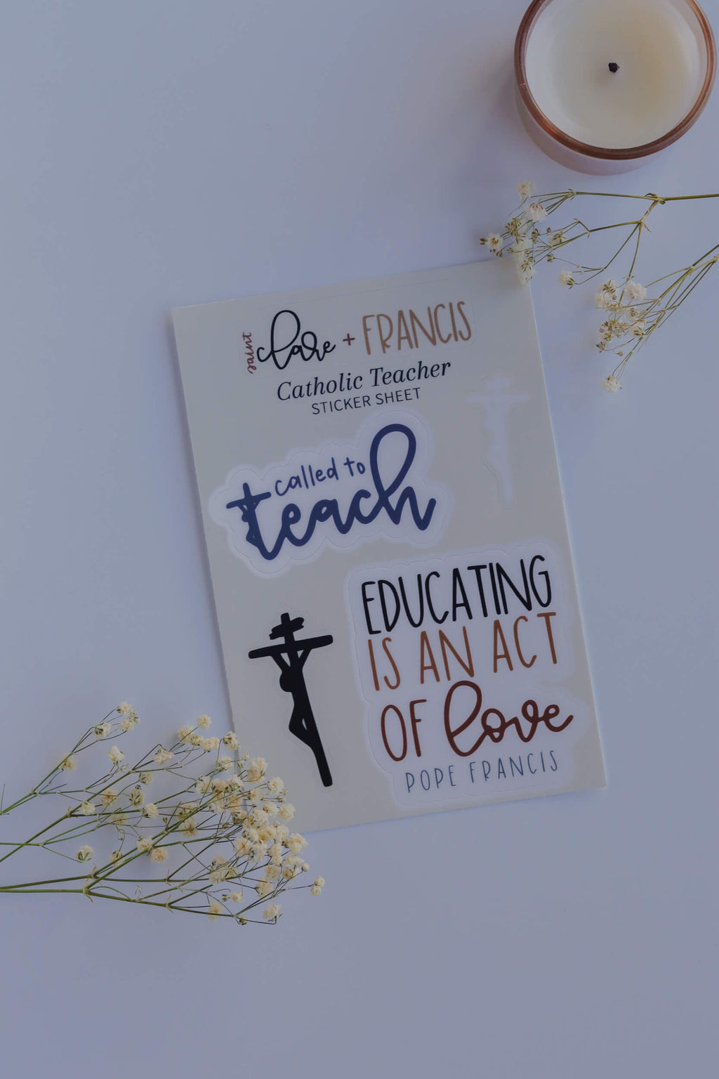 Catholic Teacher Sticker Sheet