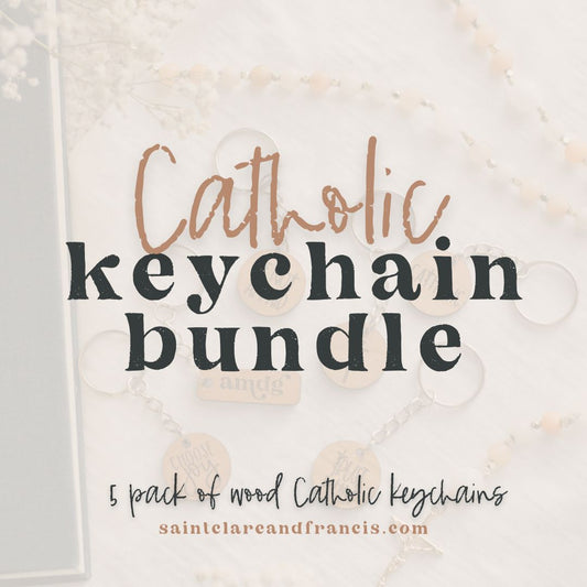 5 Pack Catholic Keychain Bundle