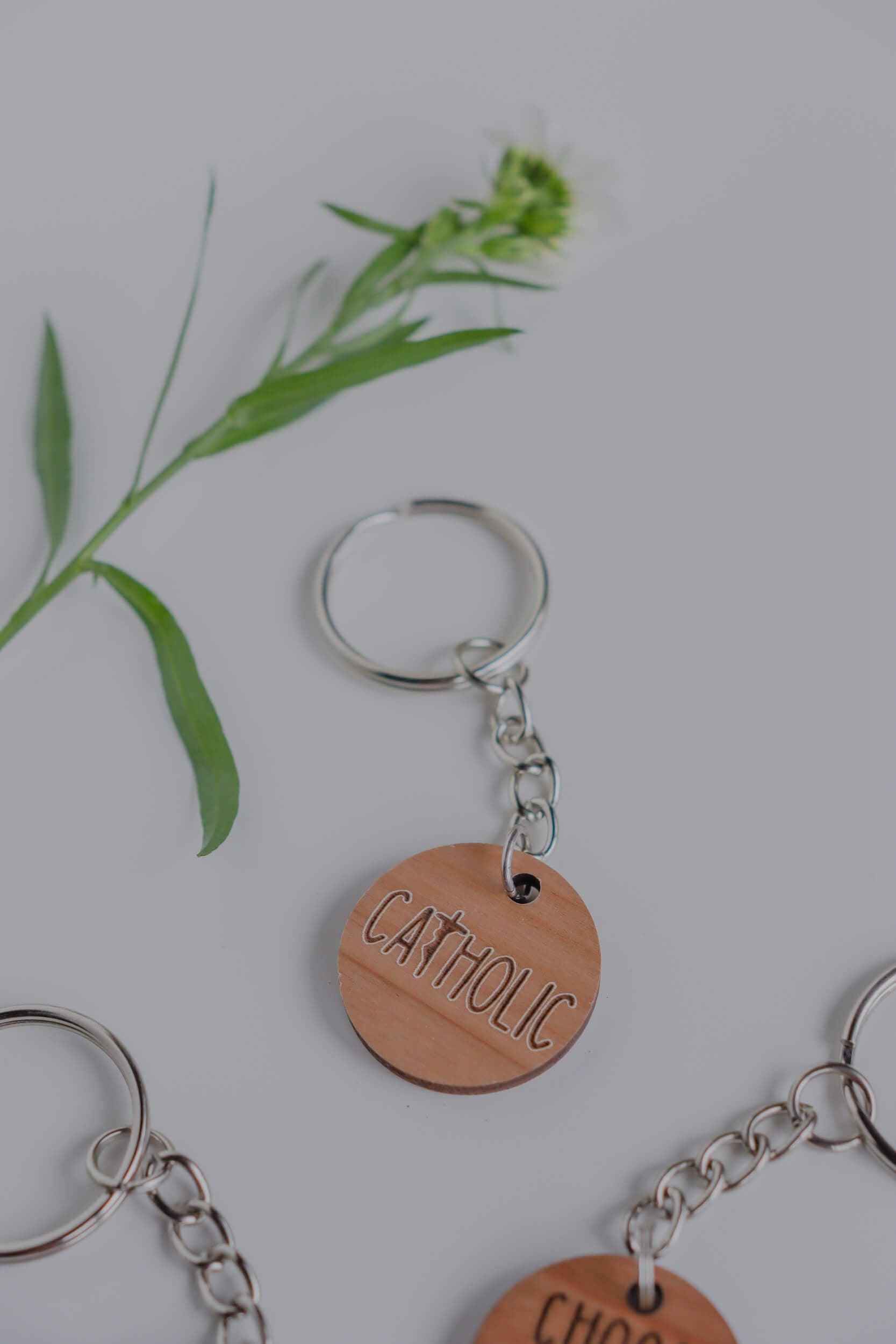 Catholic - Wood Keychain