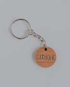Catholic - Wood Keychain