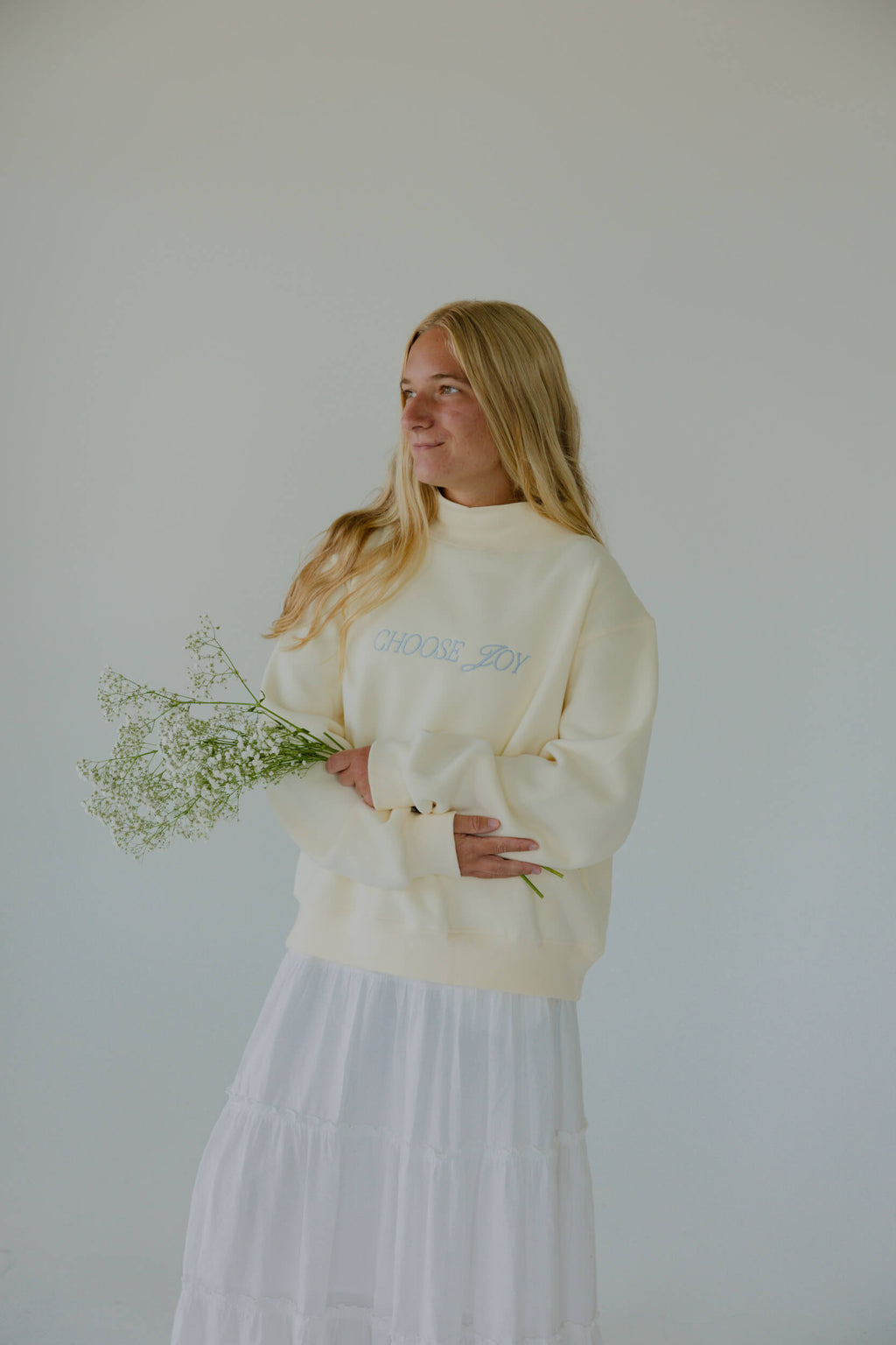 Choose Joy mock neck