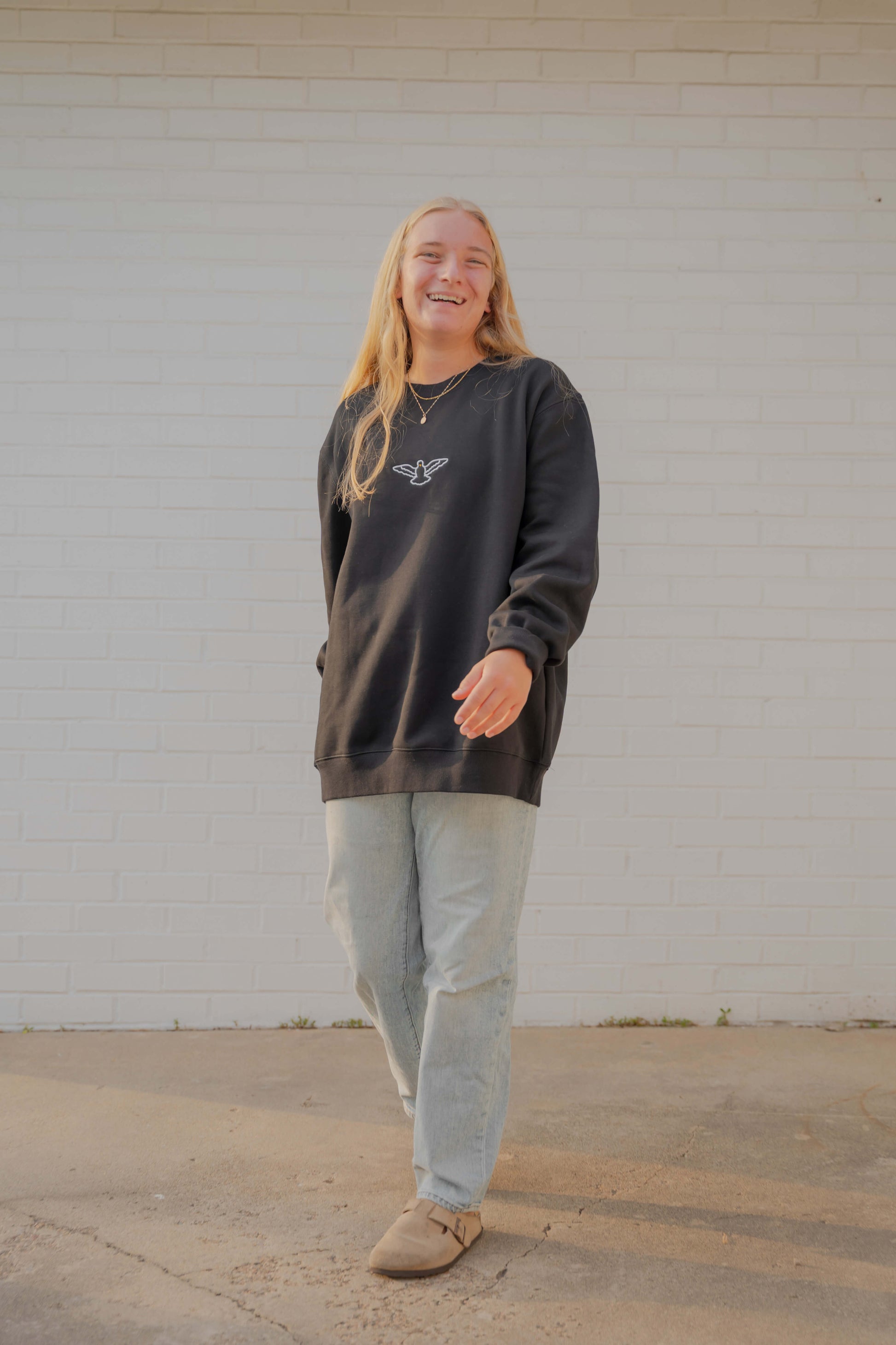 Come Holy Spirit Catholic crewneck - BLACK