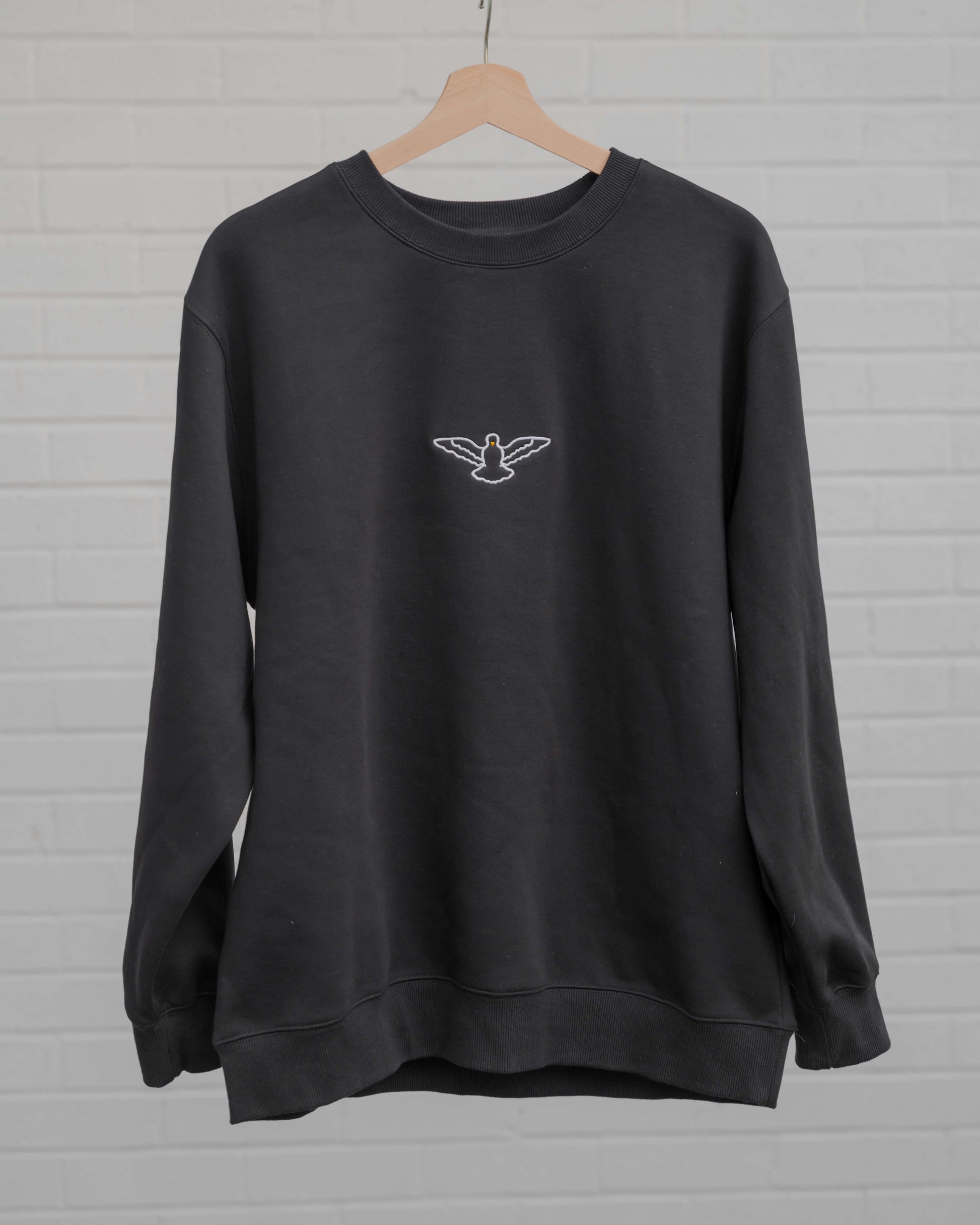 Come Holy Spirit Catholic crewneck - BLACK