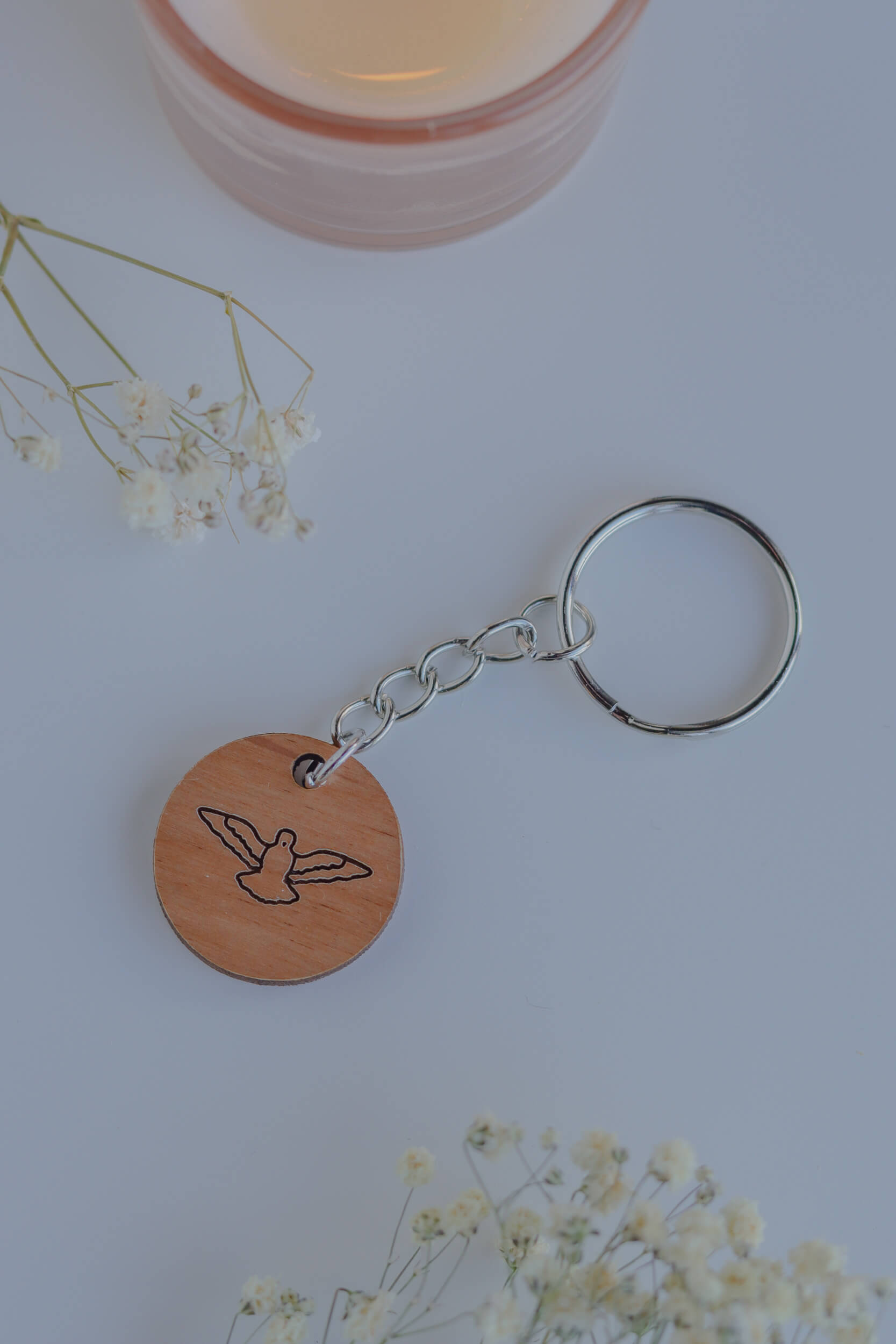 Come Holy Spirit - Catholic Wood Keychain