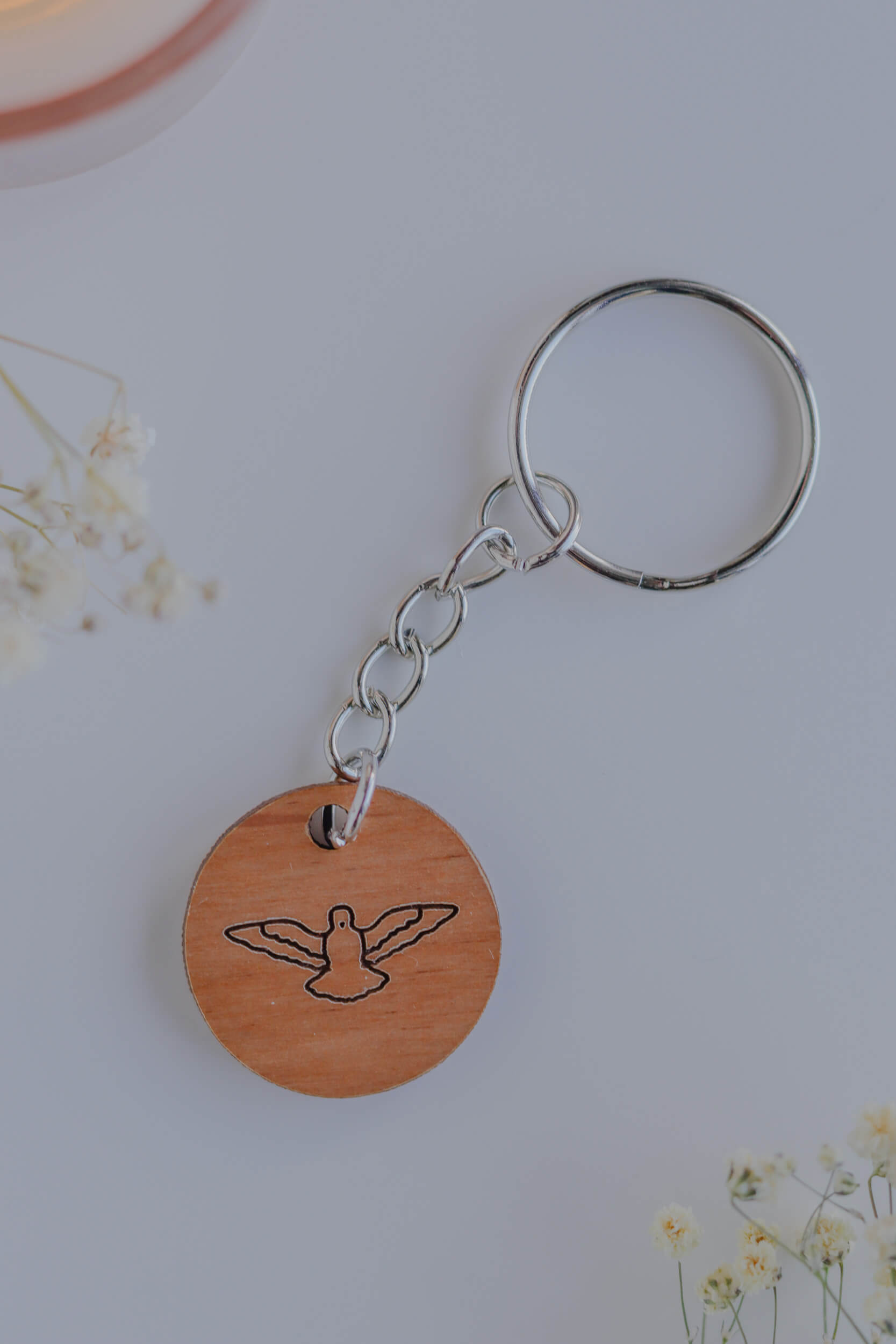 Come Holy Spirit - Catholic Wood Keychain
