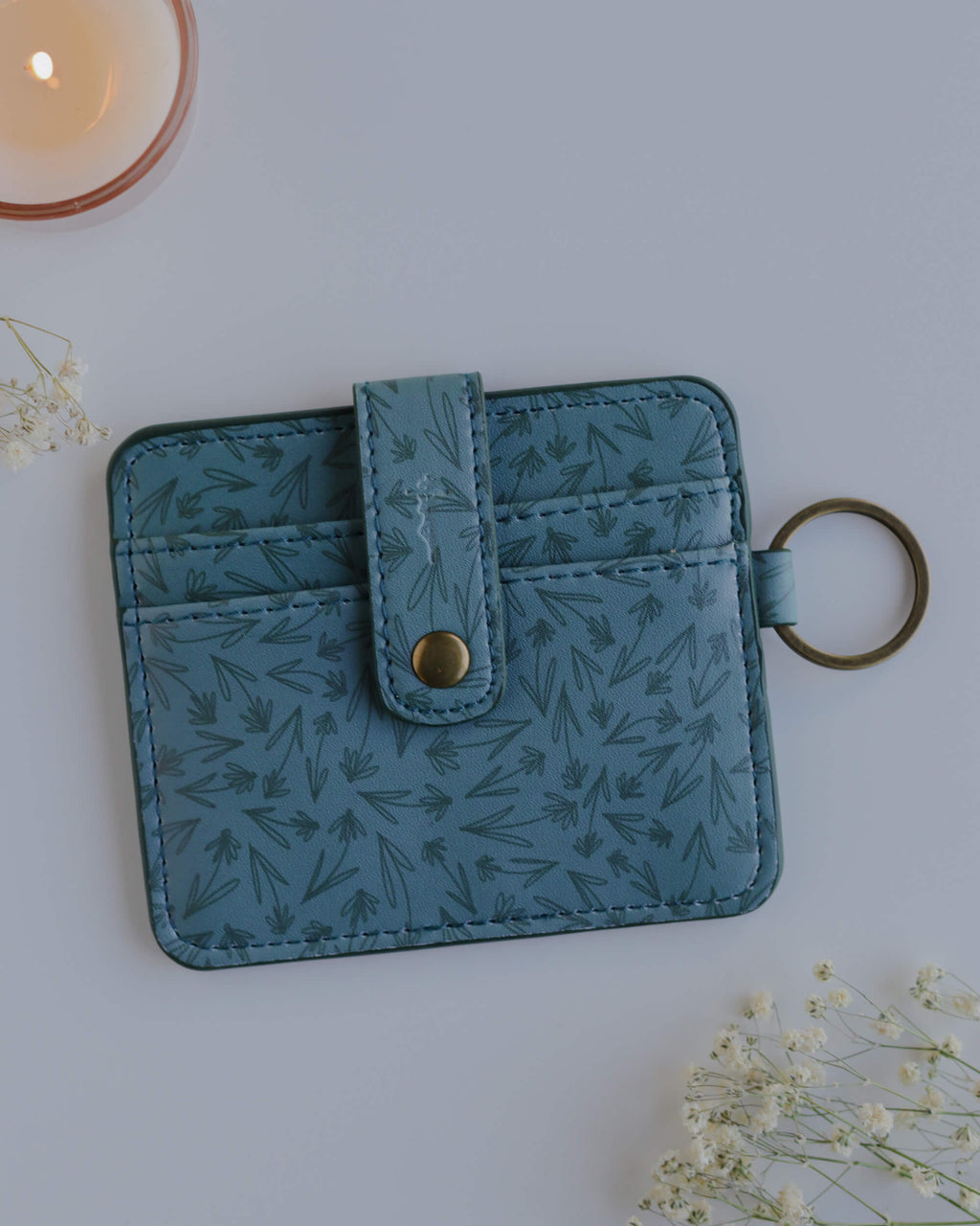 Green Wildflower wallet