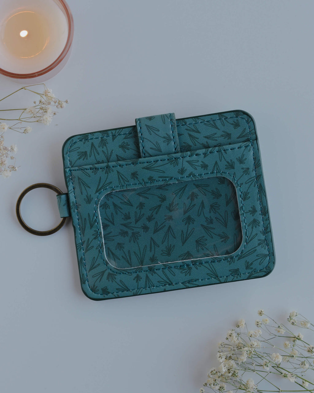 Green Wildflower wallet