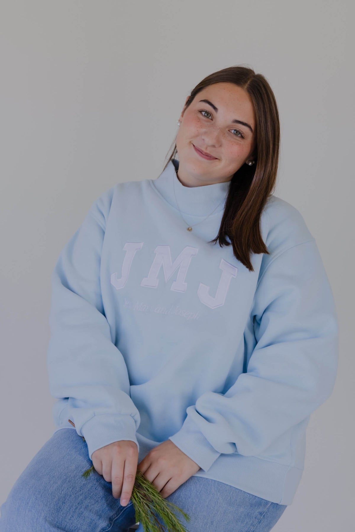 JMJ - Jesus, Mary, and Joseph mock neck