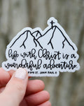 Life With Christ JPII Sticker - CURSIVE