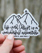 Life With Christ JPII Sticker - CURSIVE